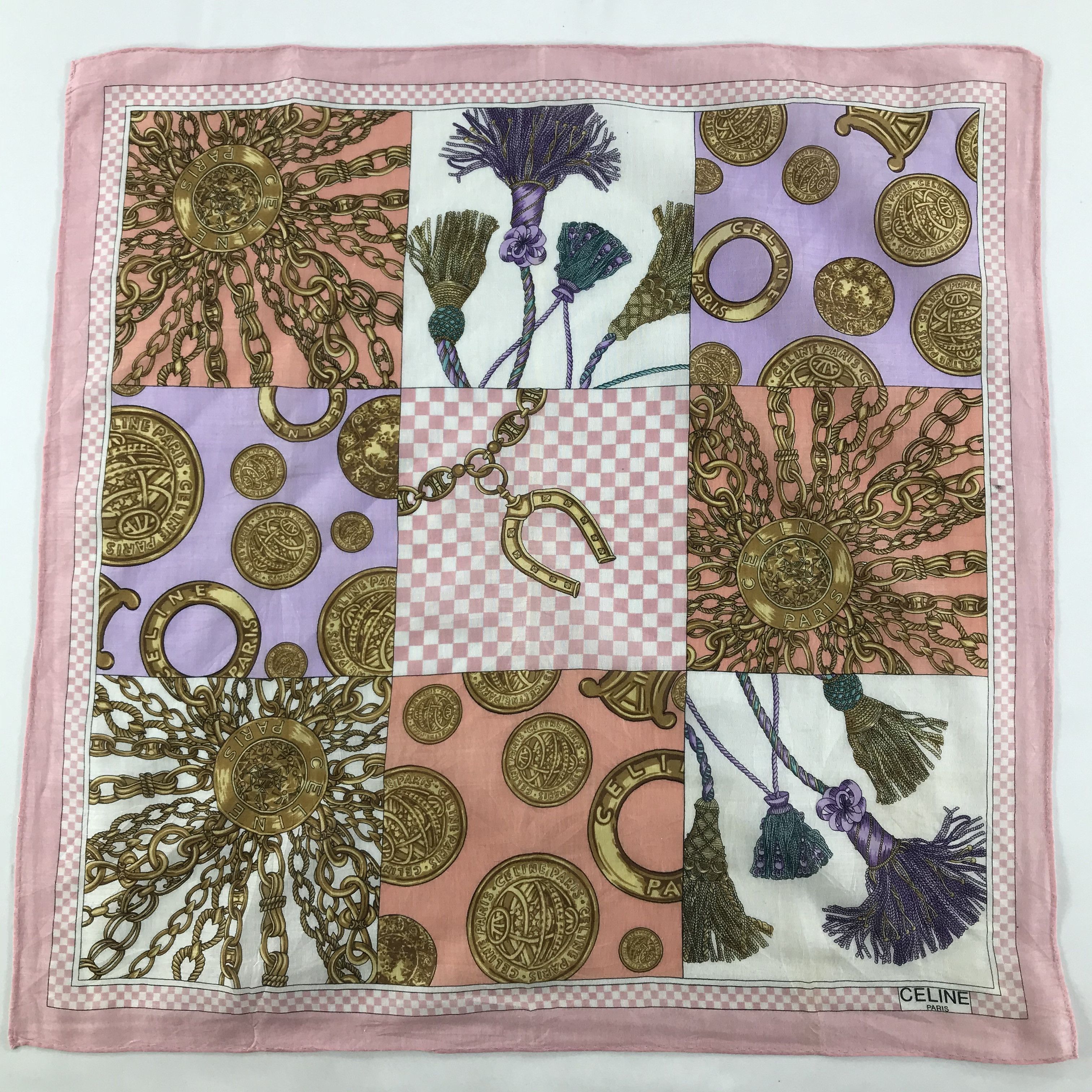 Celine × Vintage Celine Bandana / Handkerchief / Neckerchief - S1311 Size ONE SIZE - 1 Thumbnail
