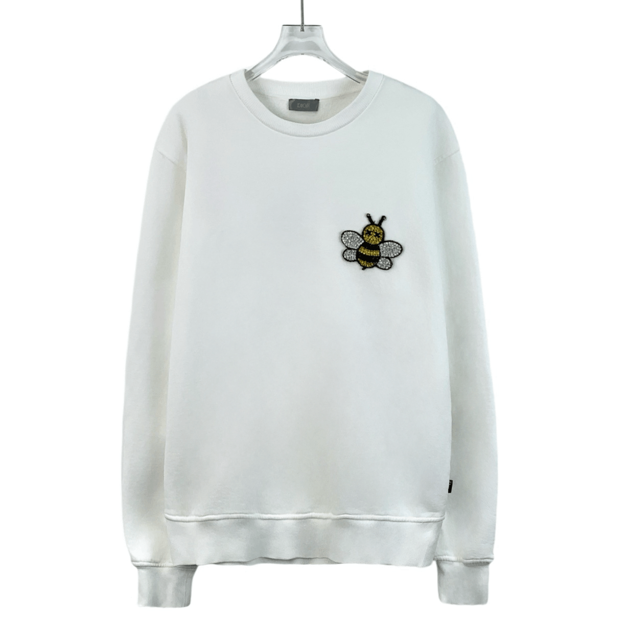 Dior Dior White Bee Cotton Crewneck Sweatshirt (Size L) Size L / US 10 / IT 46 - 1 Thumbnail
