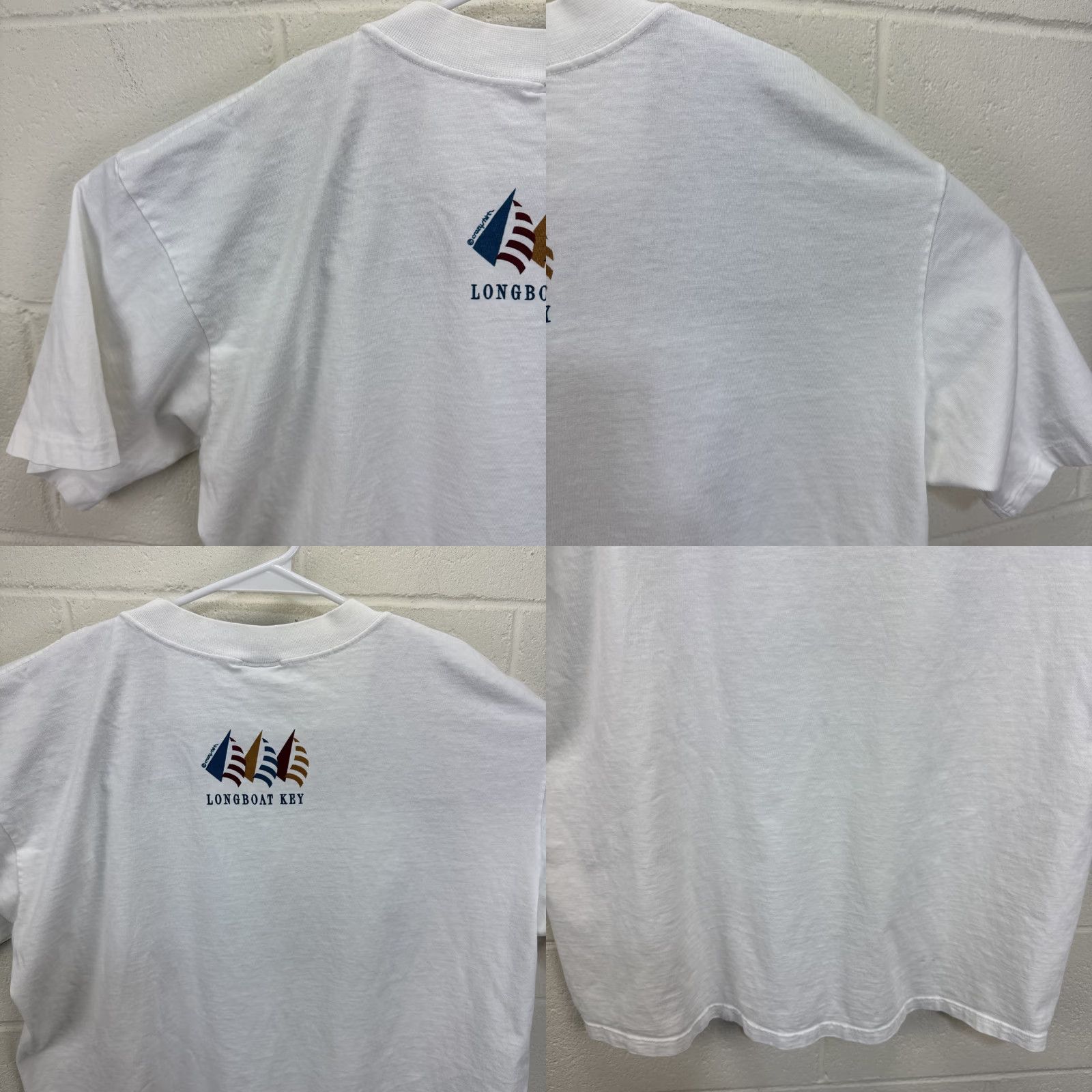 Vintage VINTAGE Crazy Shirts T-Shirt Unisex Adults White 90s Sail Boats Hawaiian Longboat Key Hawaii Graphic Print Crew Neck Short Sleeve Large Size US L / EU 52-54 / 3 - 10 Thumbnail