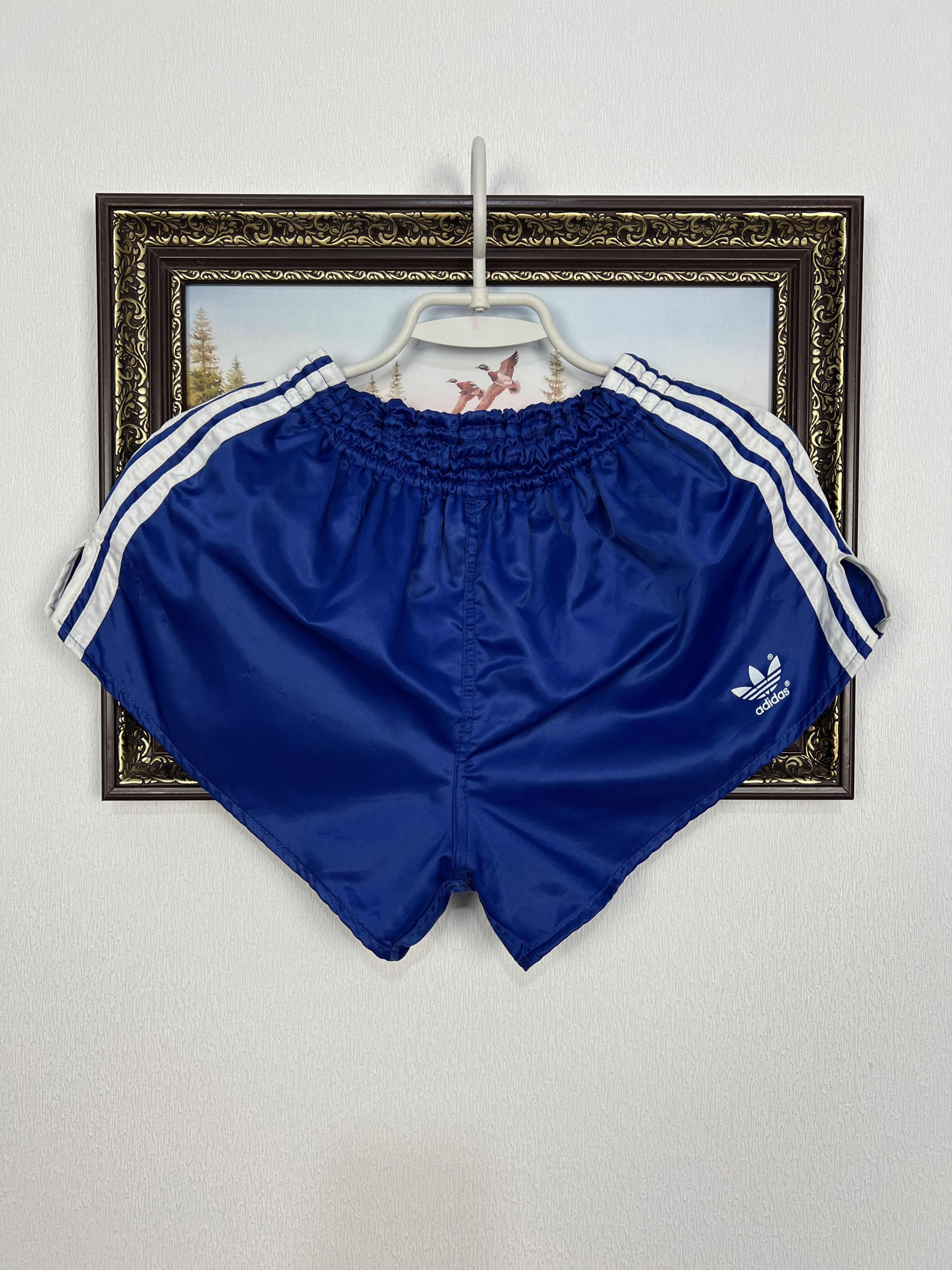 Adidas Vintage 90's Adidas West Germany Nylon Blue Shorts Mens L Size US 34 / EU 50 - 1 Thumbnail