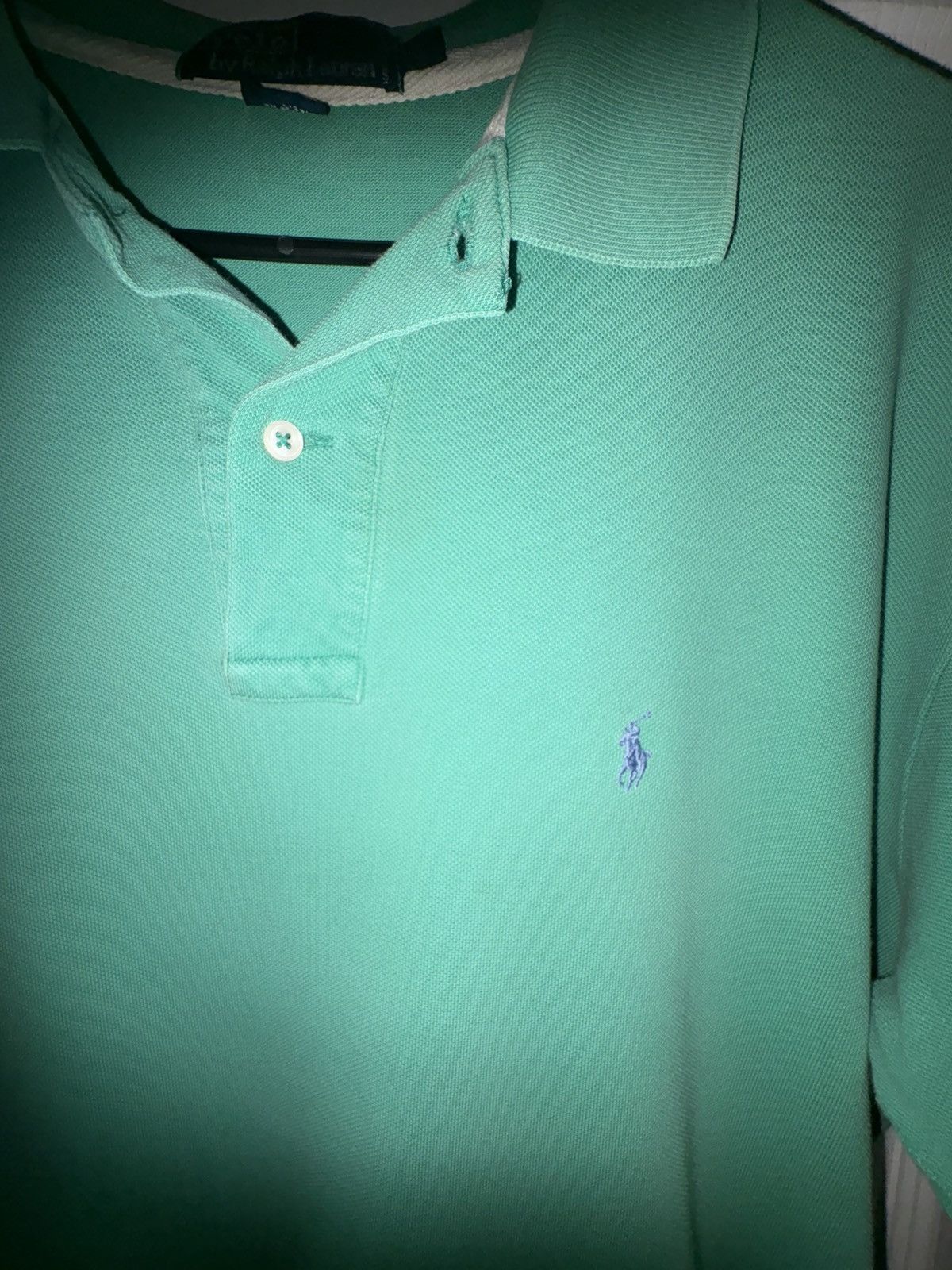 Polo Ralph Lauren Seafoam Ralph Lauren polo shirt purple pony size large y2k Size US L / EU 52-54 / 3 - 3 Thumbnail