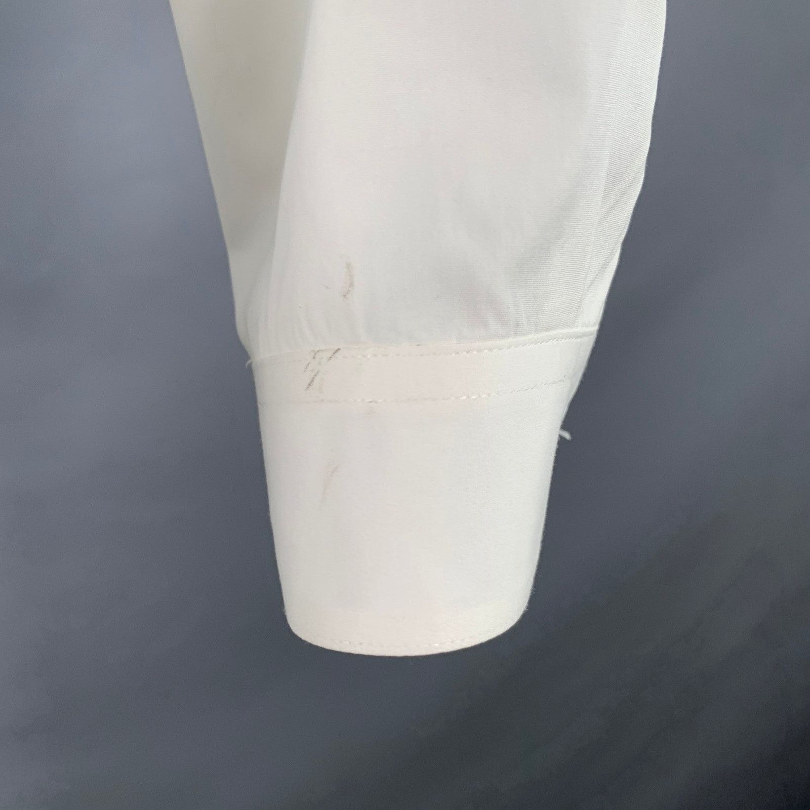 Sandro White Black Cotton Collarless Contrast Trim Long Sleeve Size US L / EU 52-54 / 3 - 4 Thumbnail