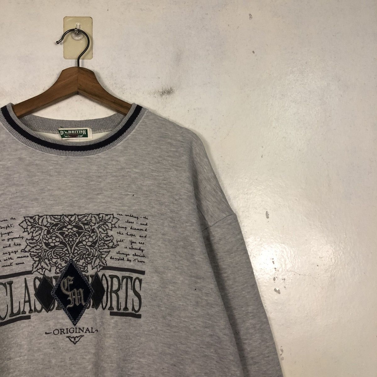 Japanese Brand 📌D's British Vintage Sweatshirt Big Logo Punk Theme Style Size US M / EU 48-50 / 2 - 8 Thumbnail