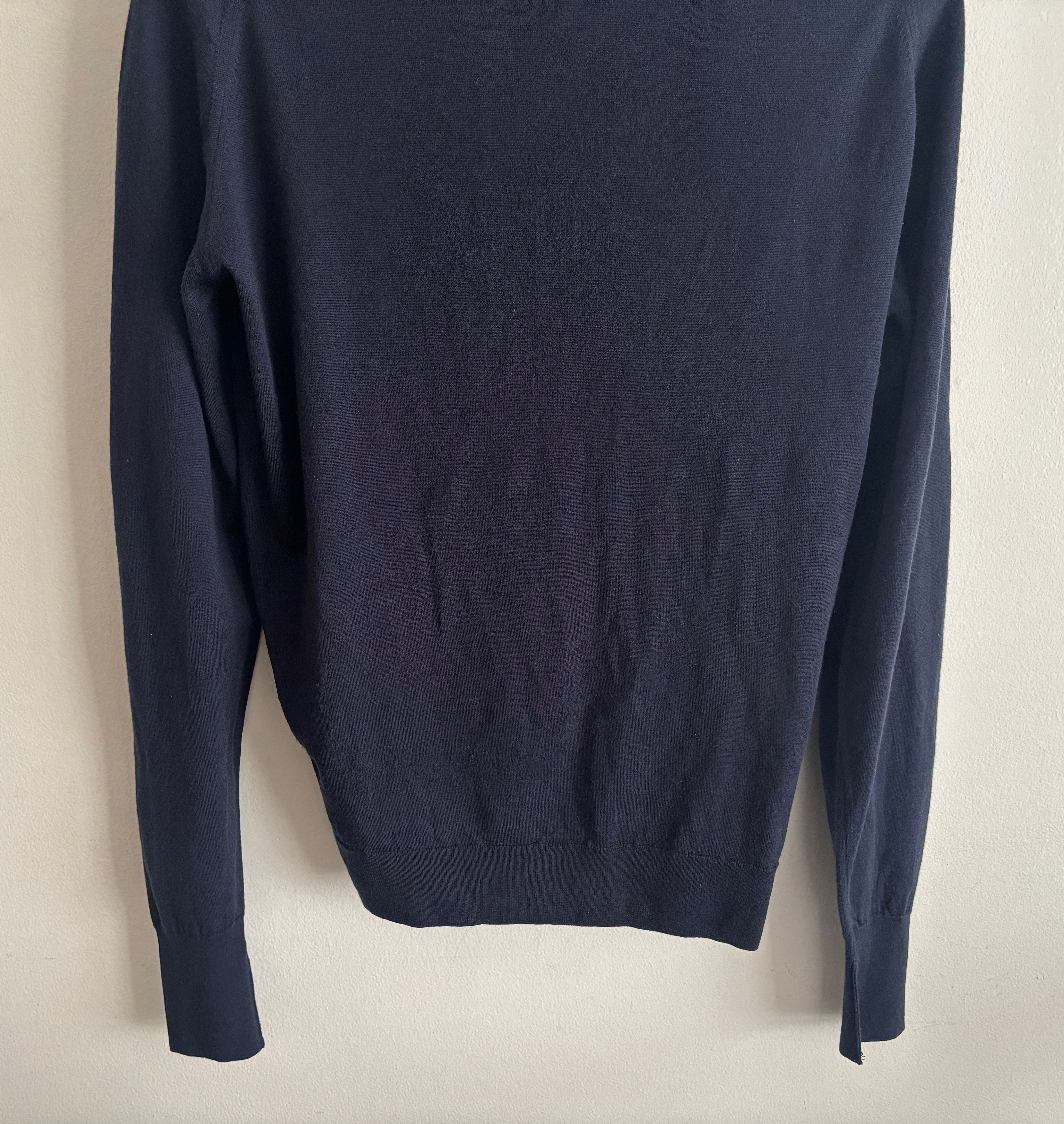 John Smedley $380 Navy Blue Extrafine Merino Wool Sweater - Medium Size US M / EU 48-50 / 2 - 7 Thumbnail