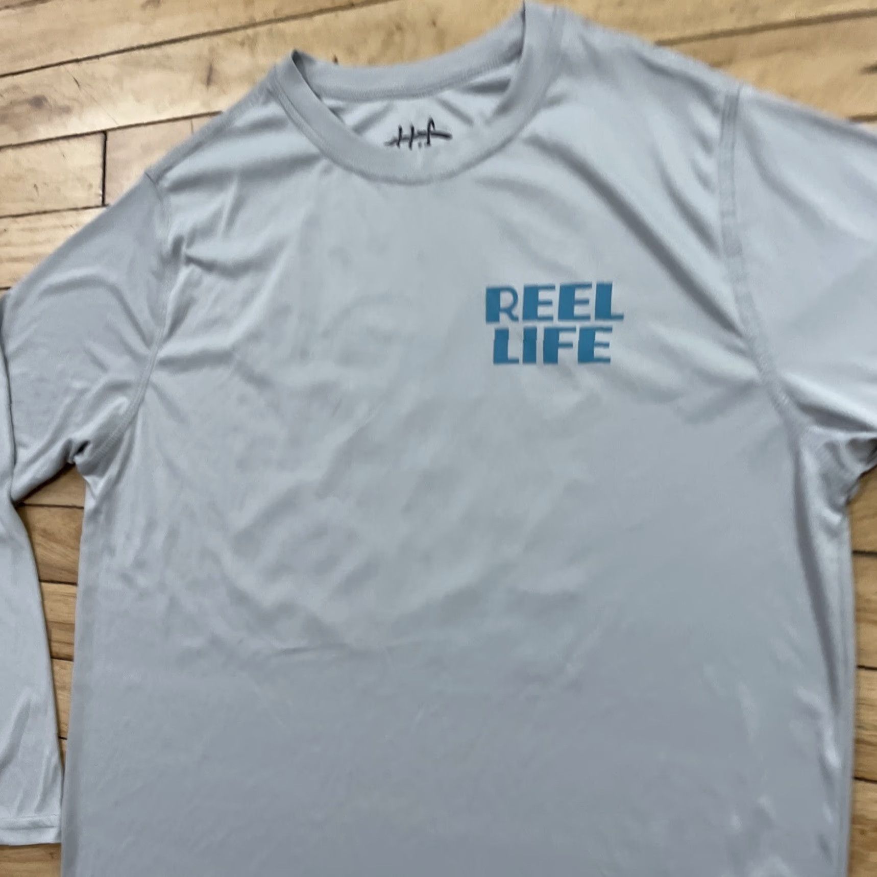 Alife Reel Life Performance Fishing Shirt Men M Gray Stretch Island Nature Graphic Tee Shirt Size US M / EU 48-50 / 2 - 3 Thumbnail