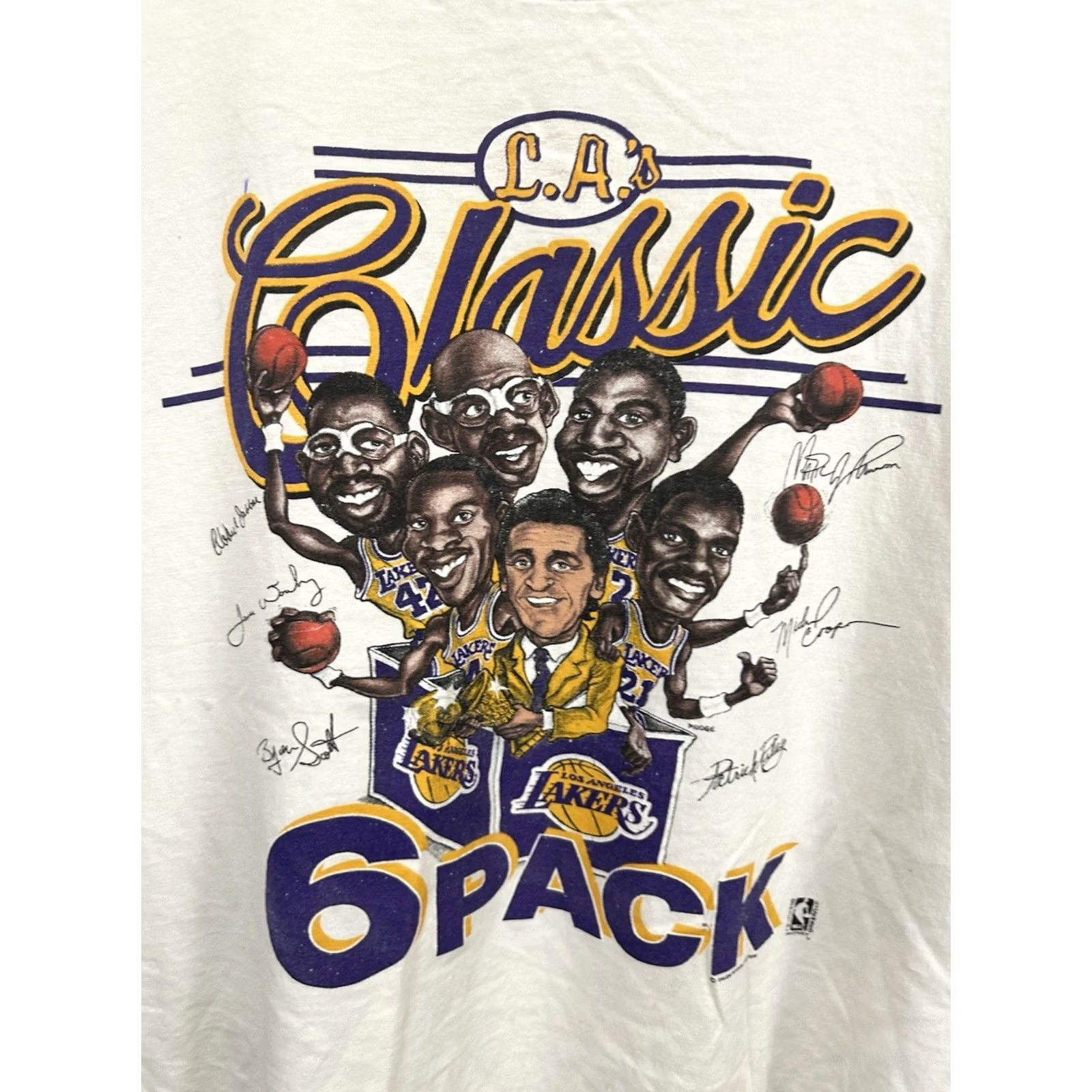 NBA VTG LA Classic 6 Pack Lakers T-Shirt L White Nike? Size US L / EU 52-54 / 3 - 4 Thumbnail