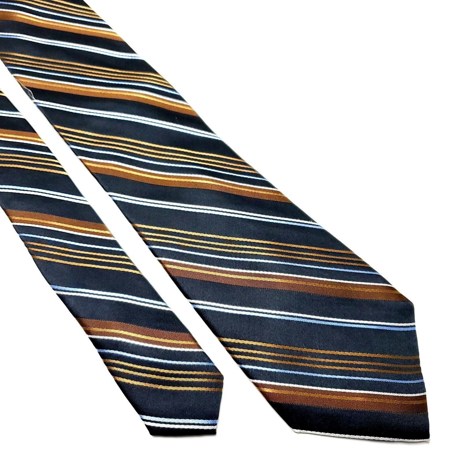 Other Wembley Silk Tie Woven Striped Gray Brown Size ONE SIZE - 1 Thumbnail