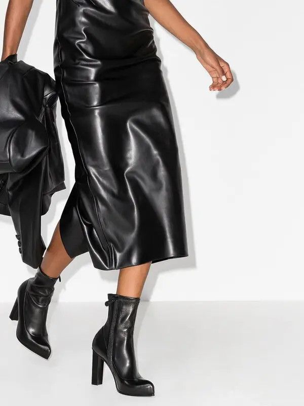 Alexander McQueen o1y0225 Ankle Boots in Black Size US 11 / IT 41 - 3 Thumbnail