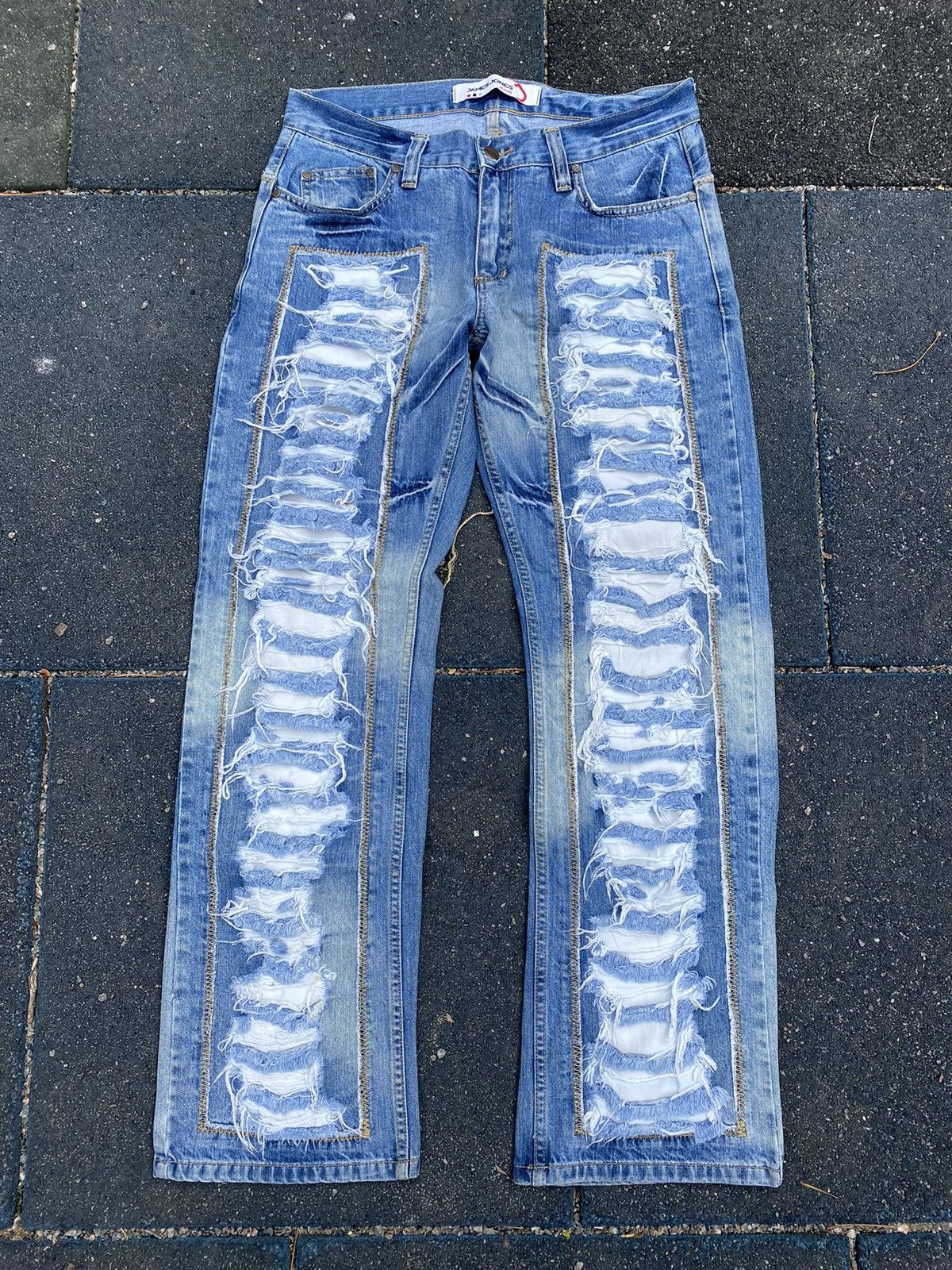 Japanese Brand × Vintage Vintage Avant Garde distressed punk rock grailsale jeans Size US 33 - 2 Thumbnail