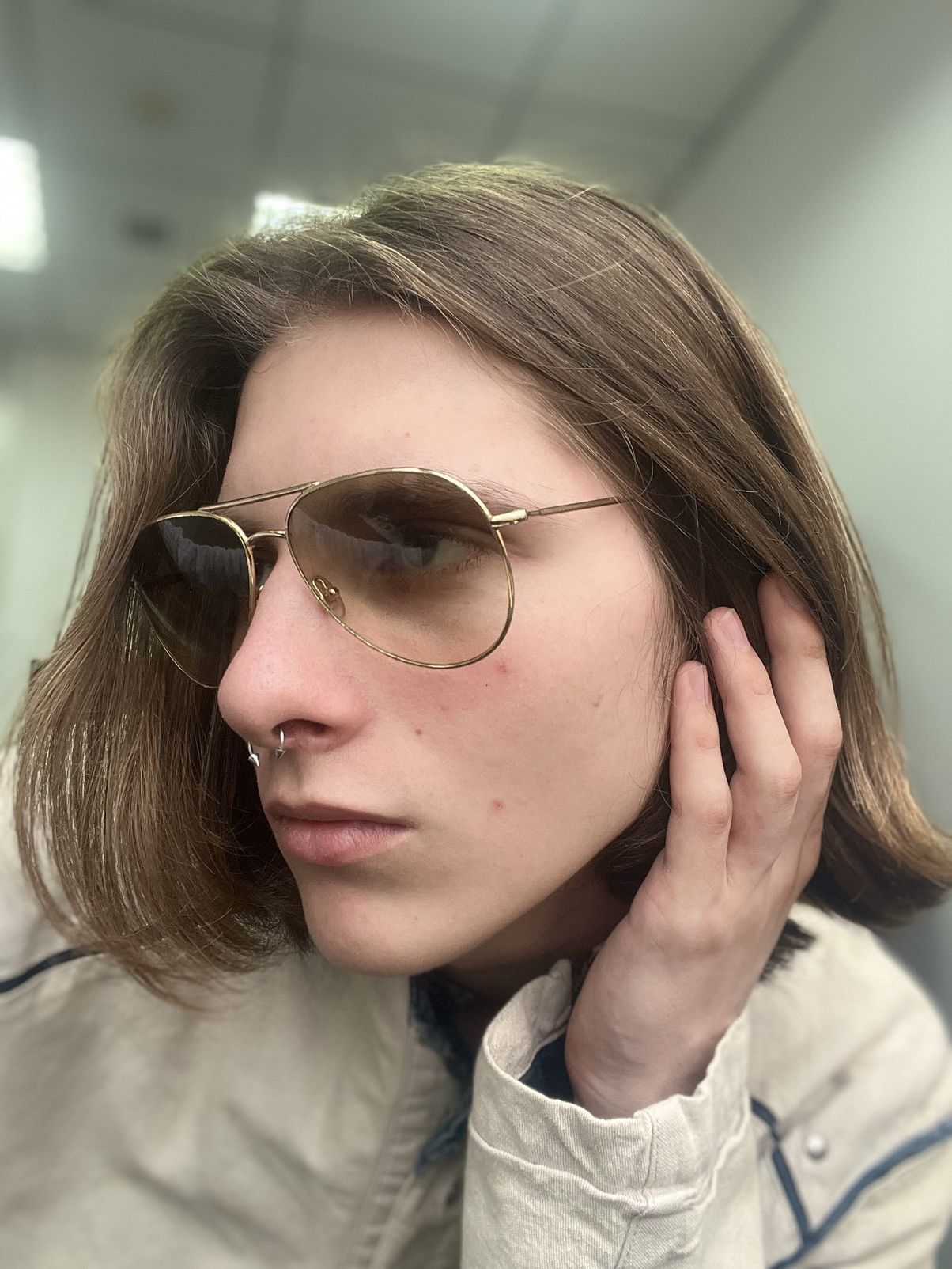 Gucci × Vintage Gucci Square Aviators Metal Frame Sunglasses Size ONE SIZE - 1 Thumbnail