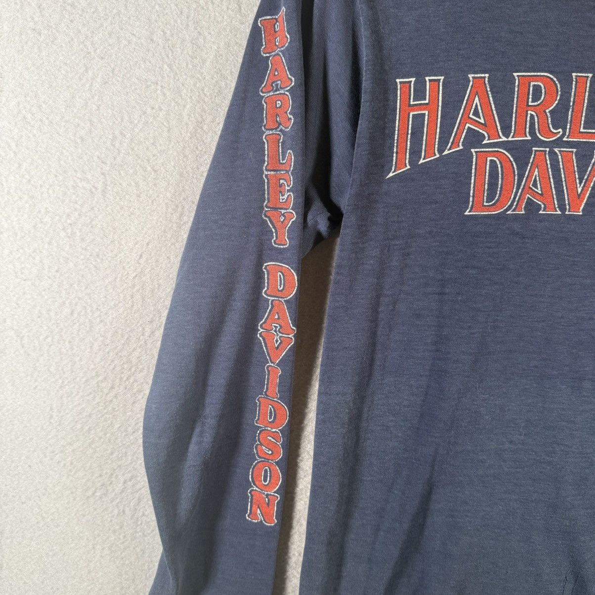 Harley Davidson Vintage 70's Harley Davidson Motorcycle Blue Longsleeve Size US S / EU 44-46 / 1 - 5 Thumbnail