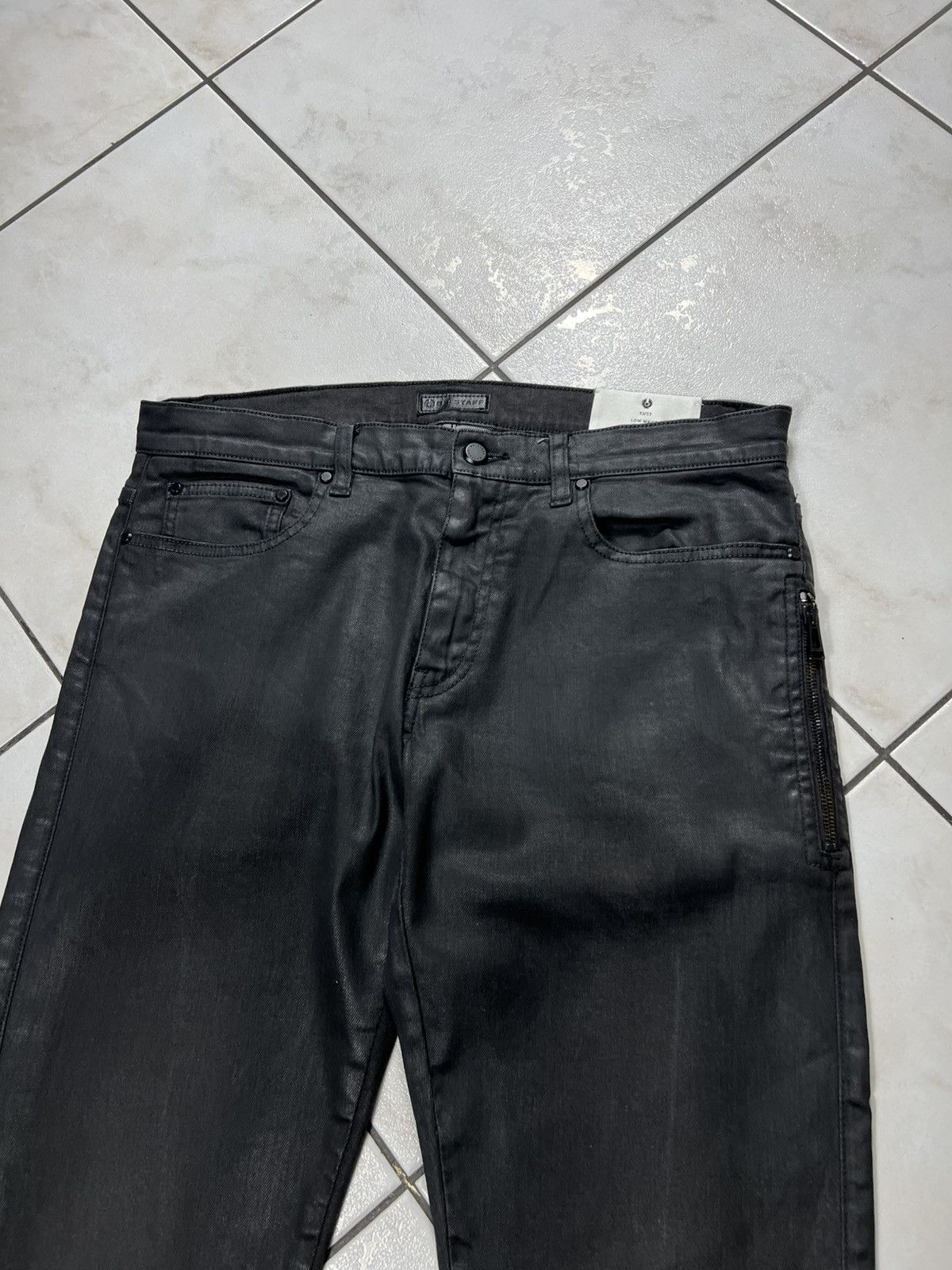 Belstaff Belstaff England waxed motorcycle slim fit pants with pocket Size US 33 - 3 Thumbnail