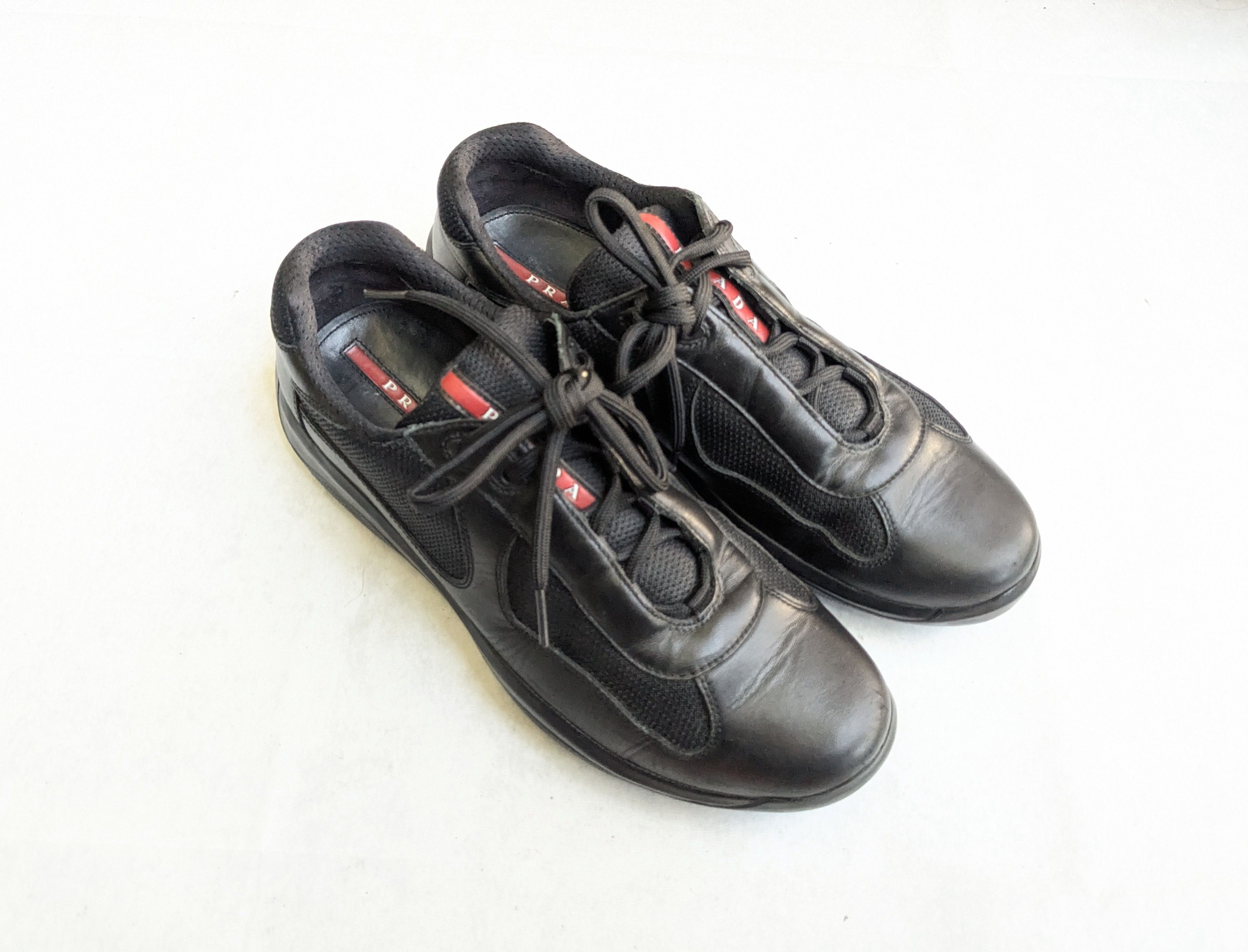 Prada Prada America's Cup Sneakers Black 11 Low Leather Size US 11 / EU 44 - 4 Thumbnail