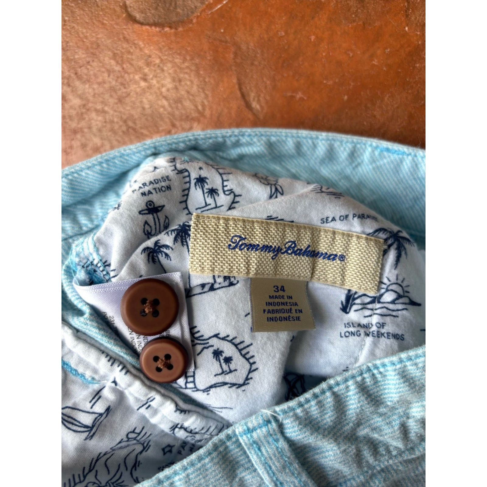 Tommy Bahama Tommy Bahama Linen Blend Chino Shorts Men’s 32 Blue Size US 32 / EU 48 - 2 Thumbnail