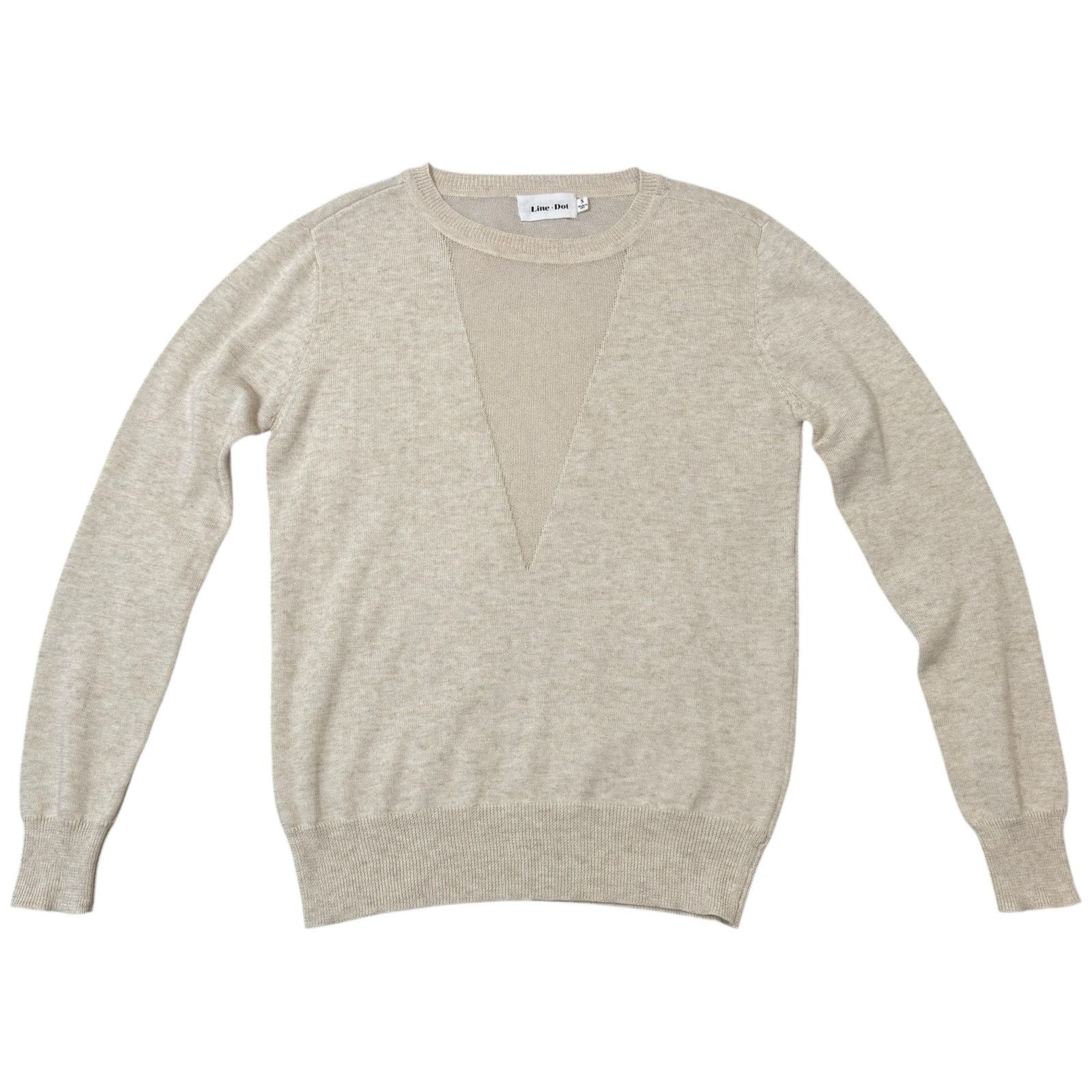 Other Line + Dot Mia Contrast Sweater Sheer Panels Cream Small Size S / US 4 / IT 40 - 1 Thumbnail