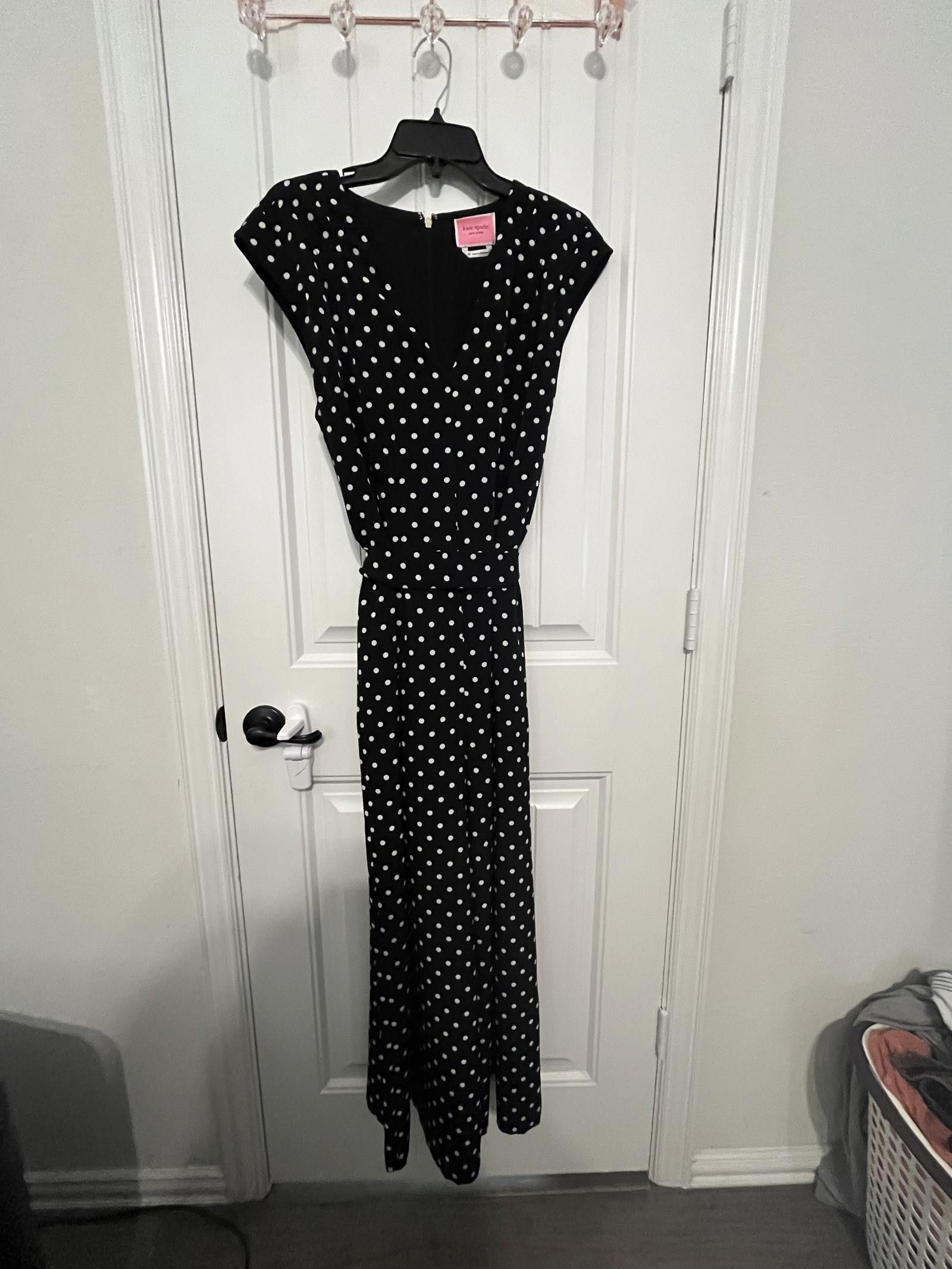 Designer EUC Chic Kate Spade Polka Dot Jumpsuit - Size 10 Size ONE SIZE - 2 Thumbnail