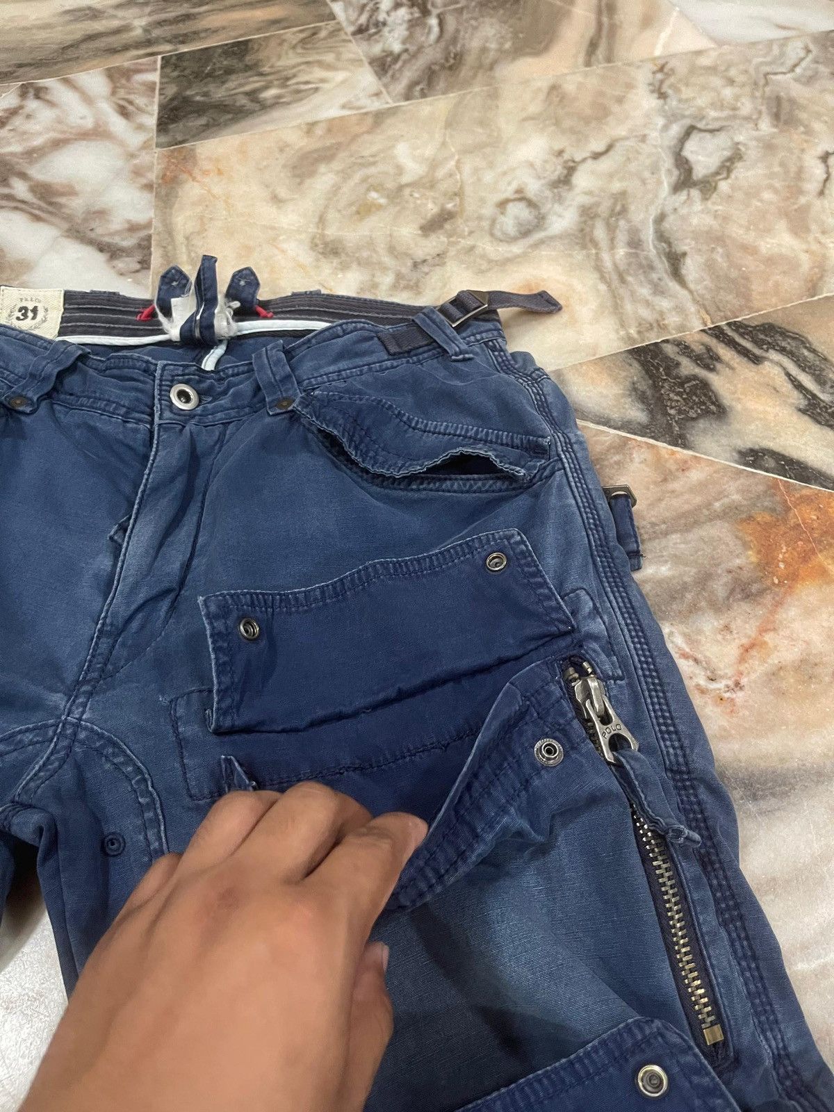 Polo Ralph Lauren Polo Ralph Lauren Faded Bondage Utility Pocket Cargo Pants Size US 33 - 8 Thumbnail