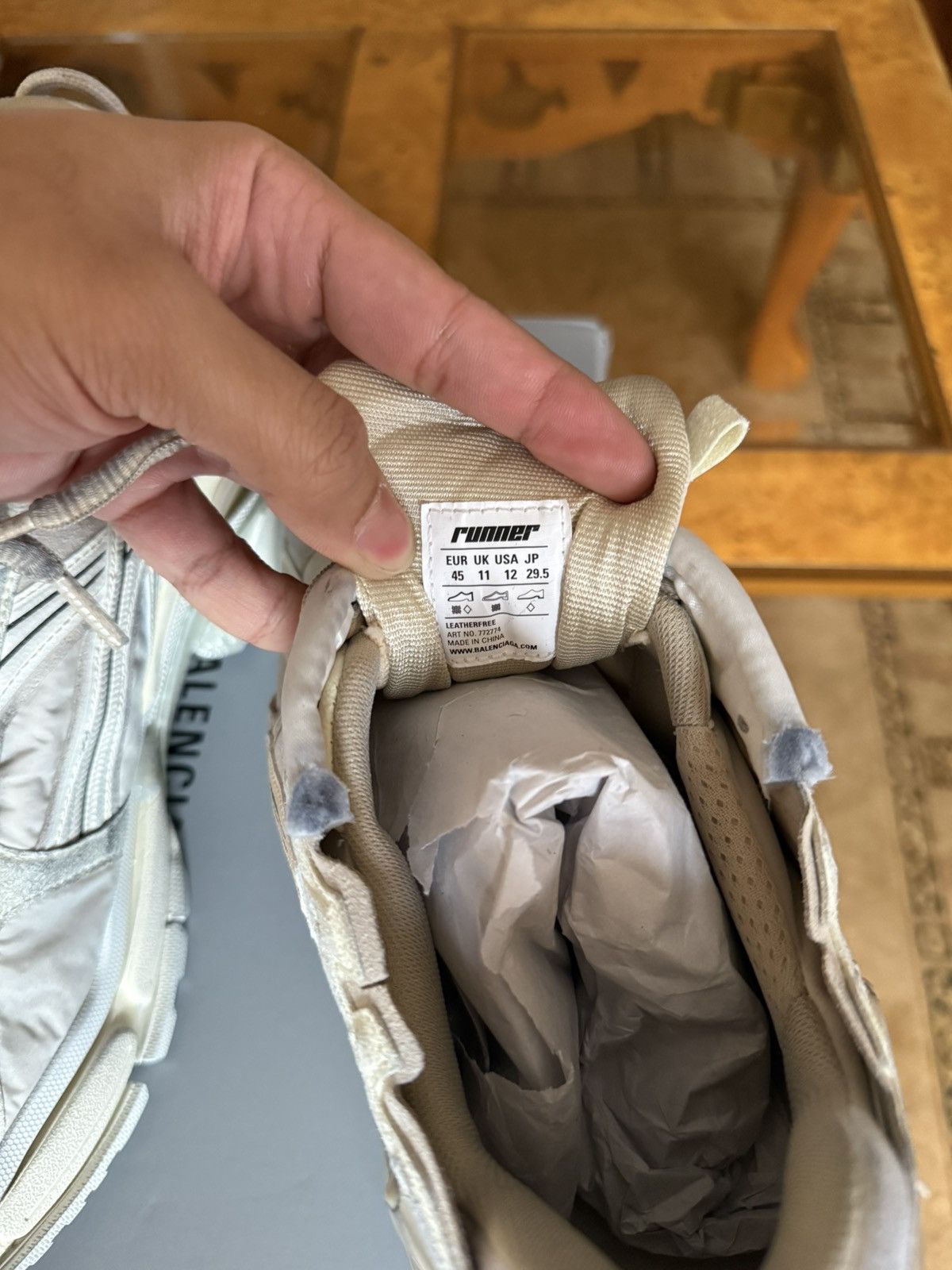 Balenciaga Balenciaga Runner Beige Size US 12 / EU 45 - 8 Thumbnail