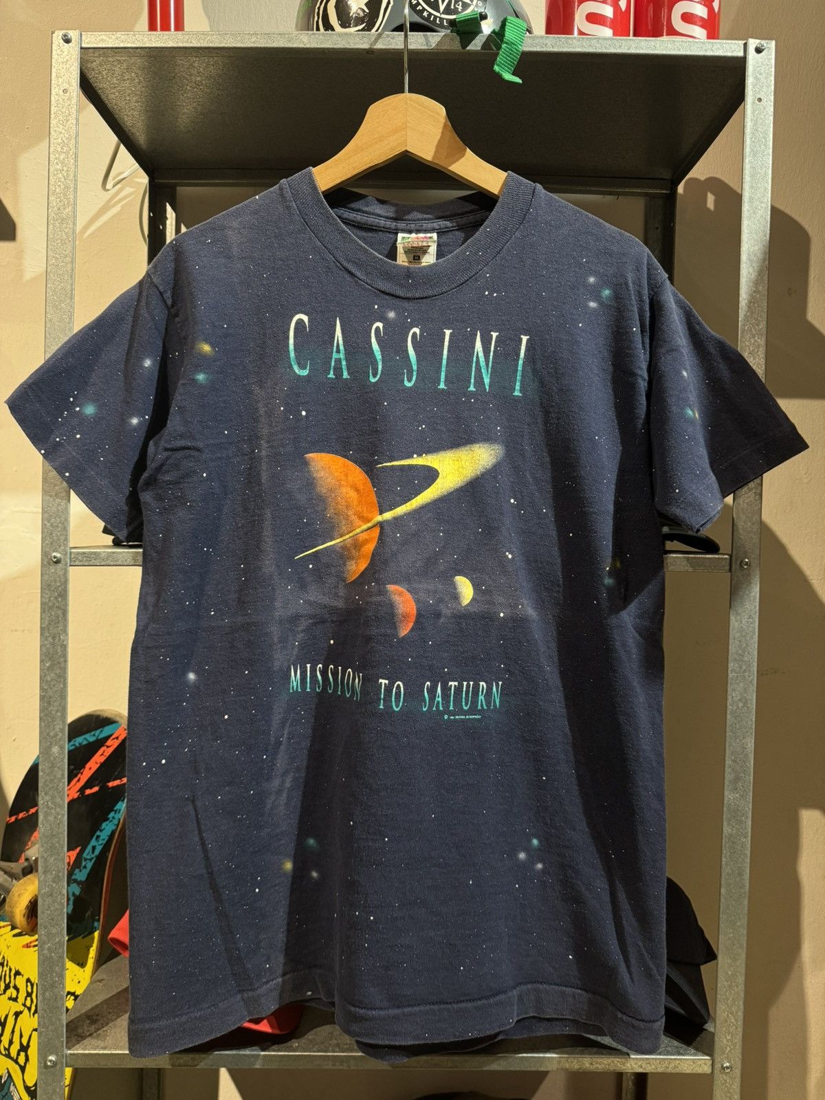 Vintage 90s Cassini Mission To Saturn AOP Tee