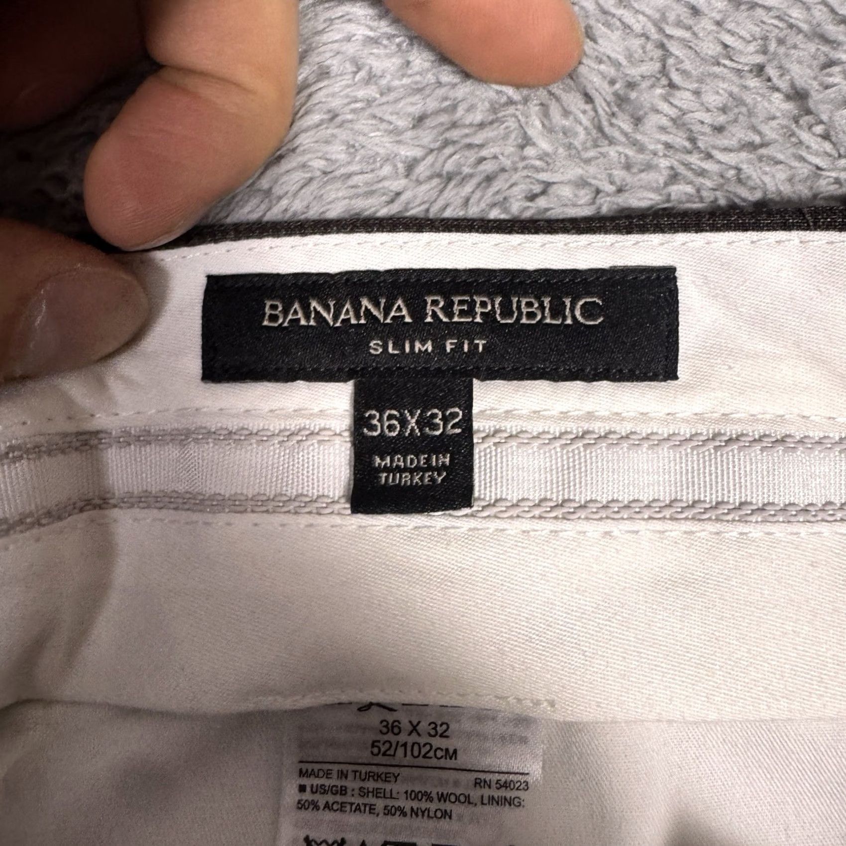 Banana Republic Banana Republic Reda Pants Mens 36x32 Wool Slim Slacks Trouser 1865 Super 110s Dress Pants Size US 36 / EU 52 - 7 Thumbnail