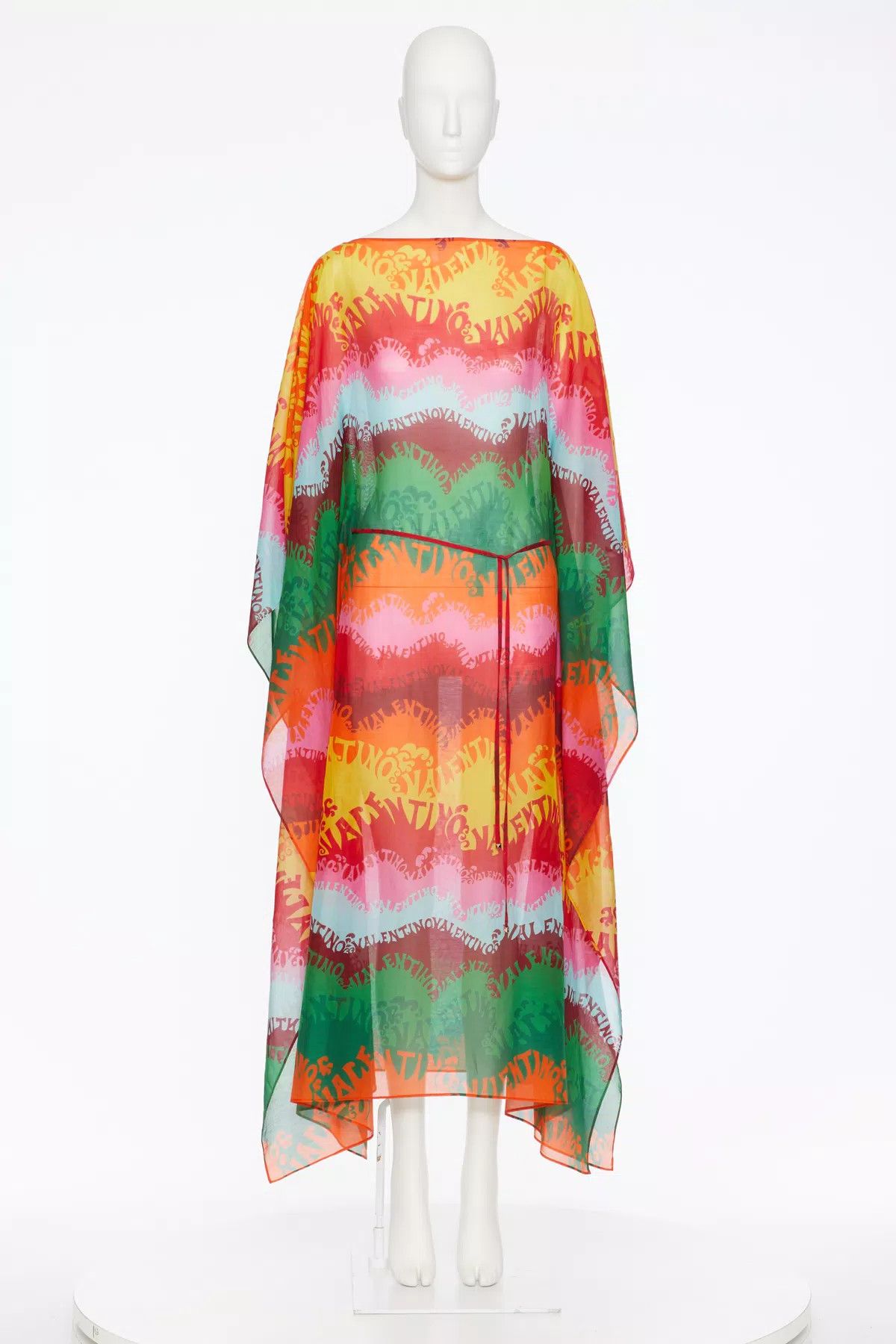 Valentino o1s1wg110925 Print Long Voile Top in Multicolor Size M / US 6-8 / IT 42-44 - 2 Thumbnail