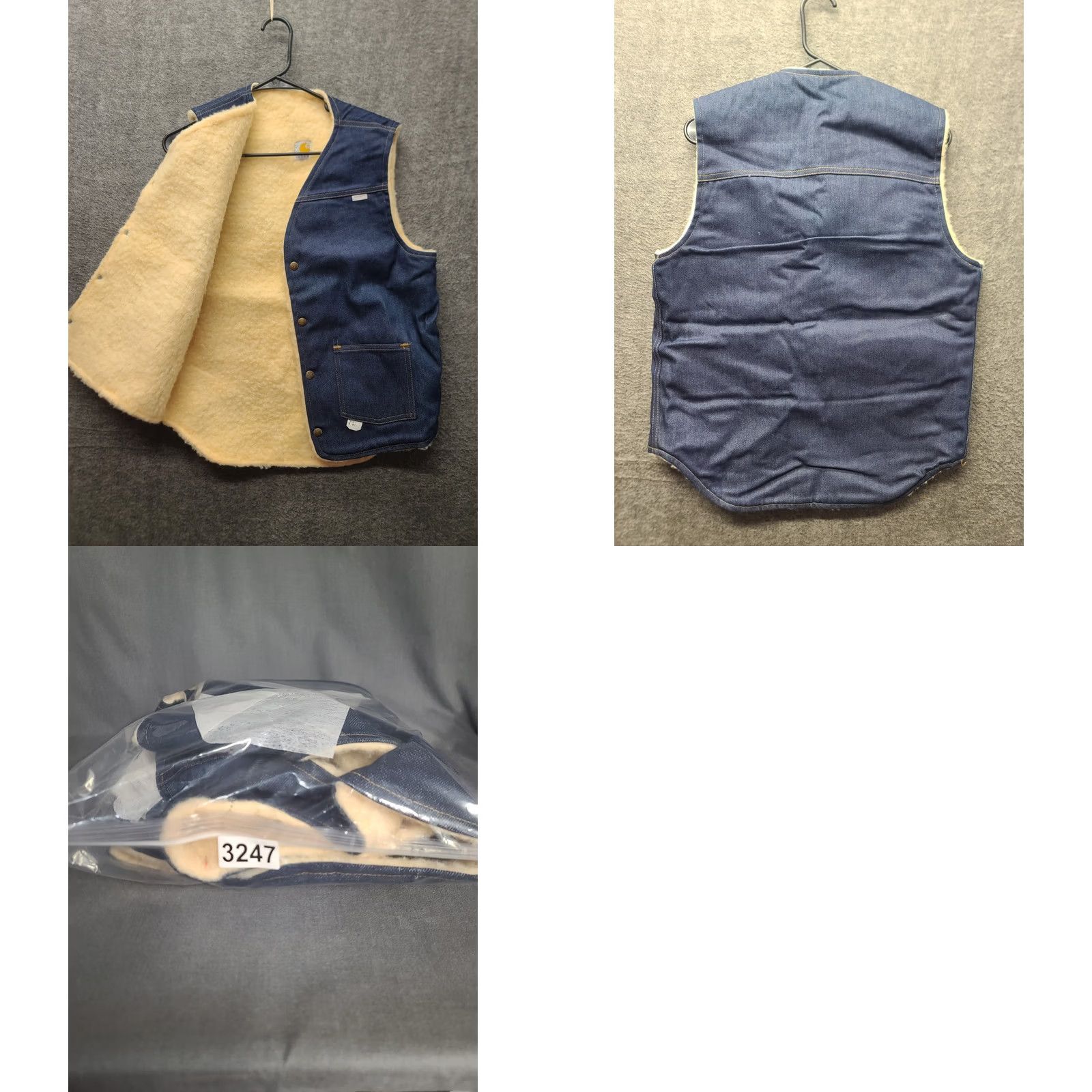 Carhartt VINTAGE Carhartt VEST Mens MT Blue 8SV Sherpa Lined USA Made 80s NWT Size US M / EU 48-50 / 2 - 8 Thumbnail