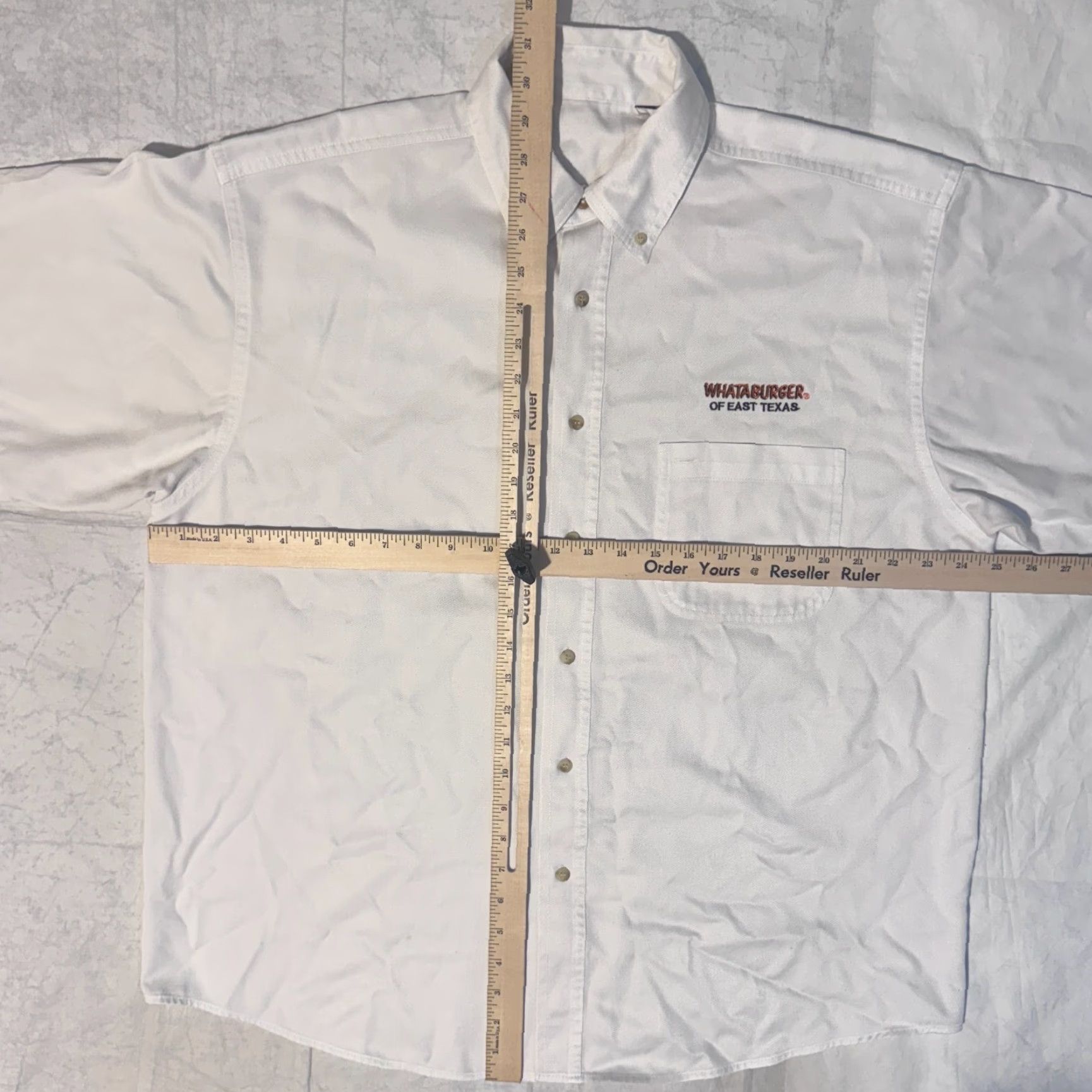 Vintage VINTAGE Whataburger Shirt Short Sleeve Button-Up XL White Logo Embroidered Men Button-Down Classic Casual Size US XL / EU 56 / 4 - 5 Thumbnail