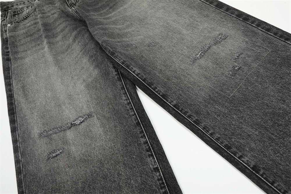Japanese Brand × Jean America gradient retro punk distressed wide-leg washed jeans Size US 32 / EU 48 - 6 Thumbnail
