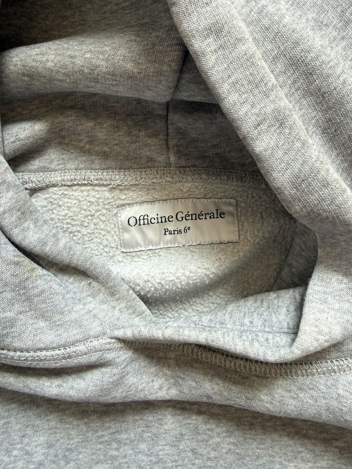 Officine Generale Officine Générale Octave Hoodie Heather Grey Size M Size US M / EU 48-50 / 2 - 2 Thumbnail