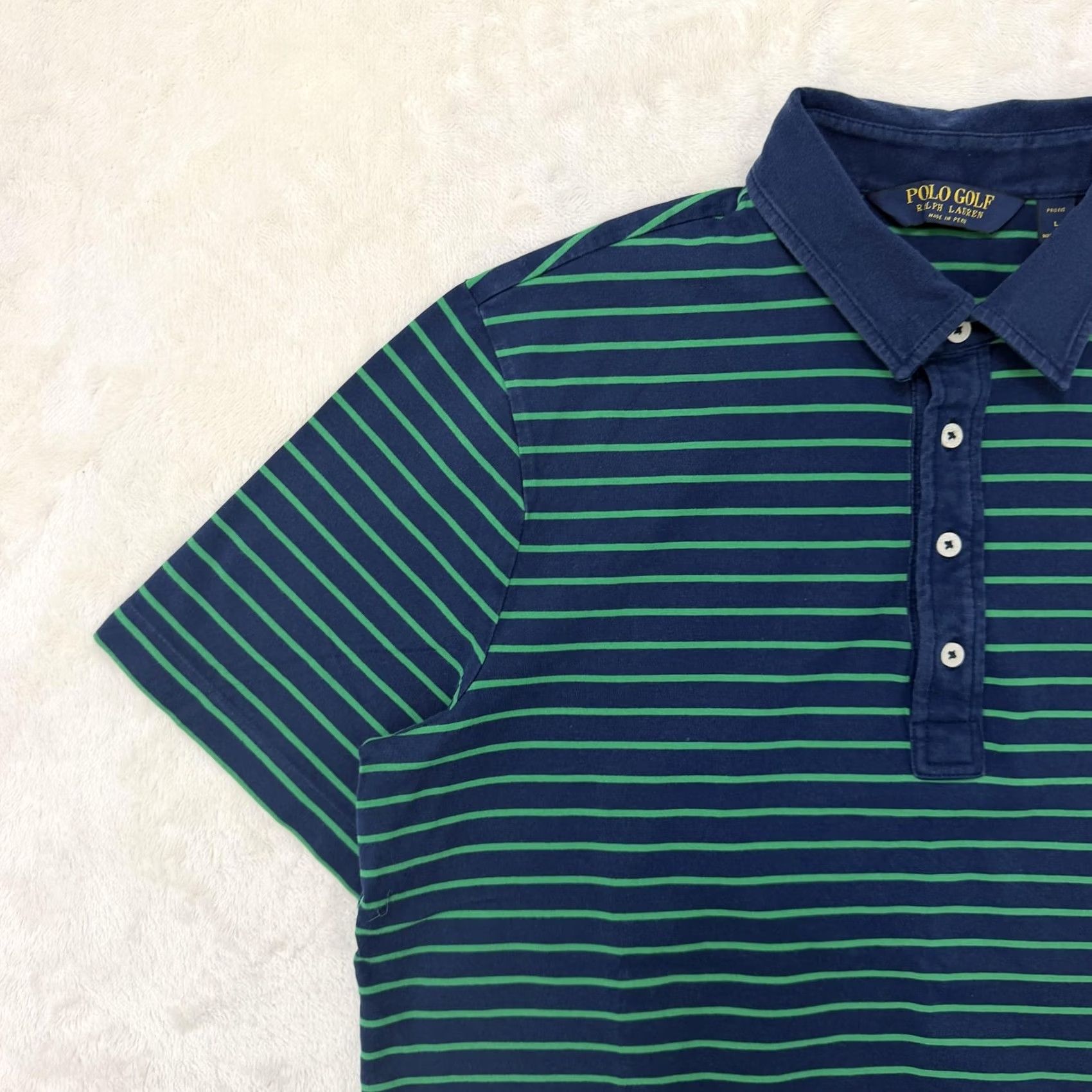 Polo Ralph Lauren Ralph Lauren Polo Golf Shirt Mens Large Blue Striped Athletic Pro Fit Short Sleeve Cap Collar Polo Shirt Band Logo Casual Performance Size US L / EU 52-54 / 3 - 5 Thumbnail
