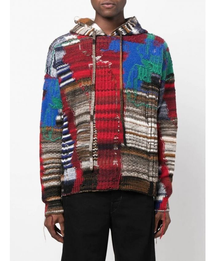 Off-White o1y0325 Hooded Sweater in Multicolor Size US M / EU 48-50 / 2 - 2 Thumbnail