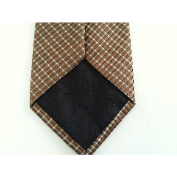 Kenneth Cole KENNETH COLE MENS NEW BROWN 90%SILK TIE WIDTH: 3 3/4" Size ONE SIZE - 4 Thumbnail