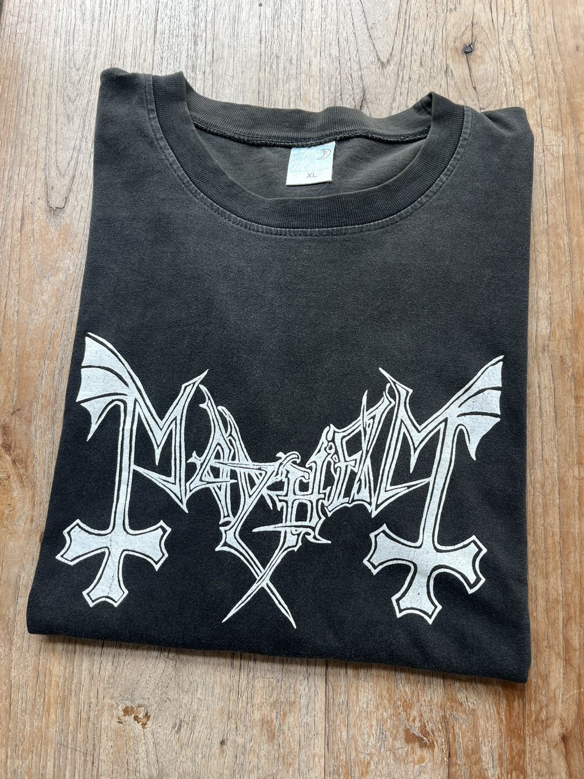 Band Tees × Vintage Vintage MAYHEM Black Metal Band Tshirt ( made in Thailand) Size US XL / EU 56 / 4 - 1 Thumbnail
