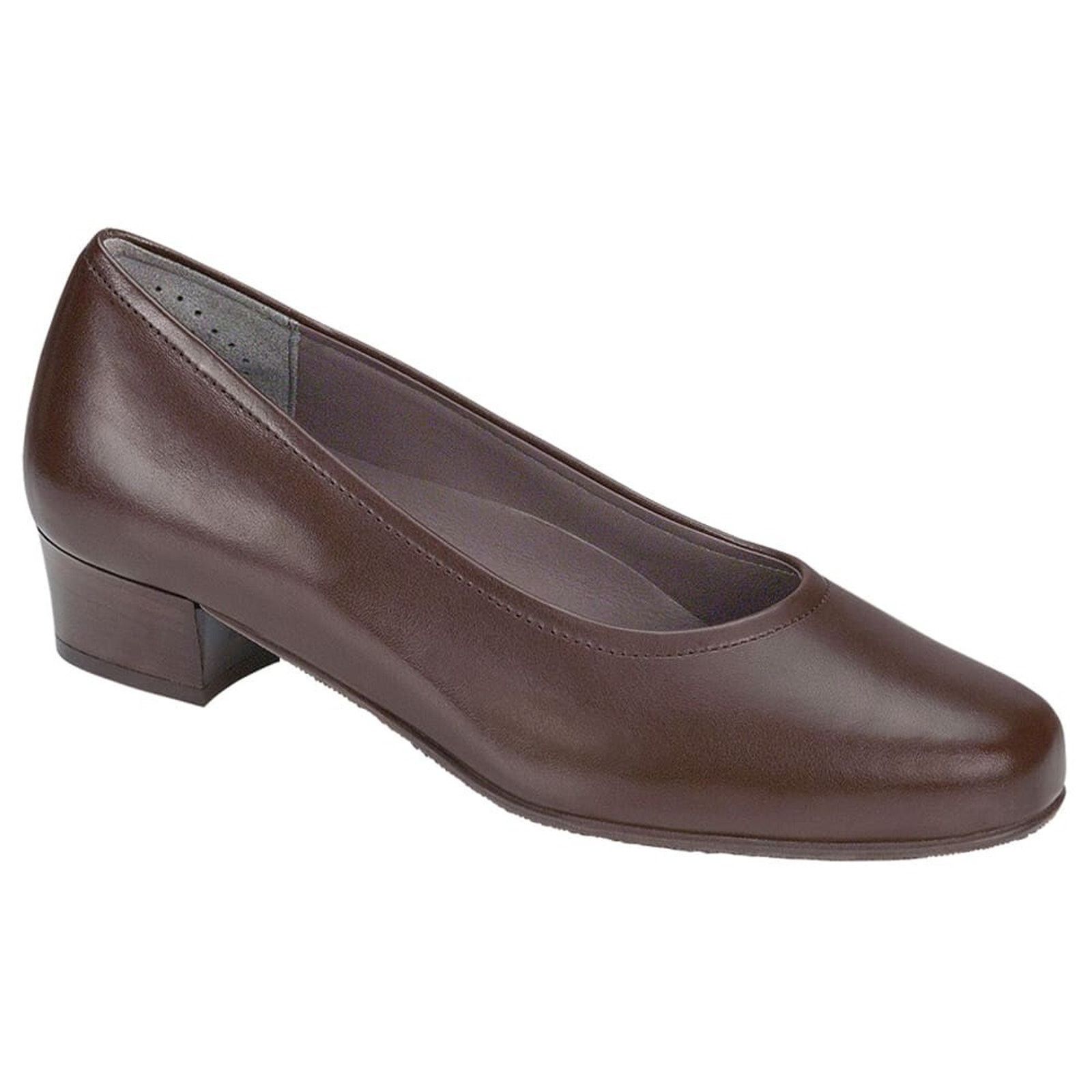 Sas Womens Solid Brown Leather Comfort Regina Pumps Us 11 M Shoes