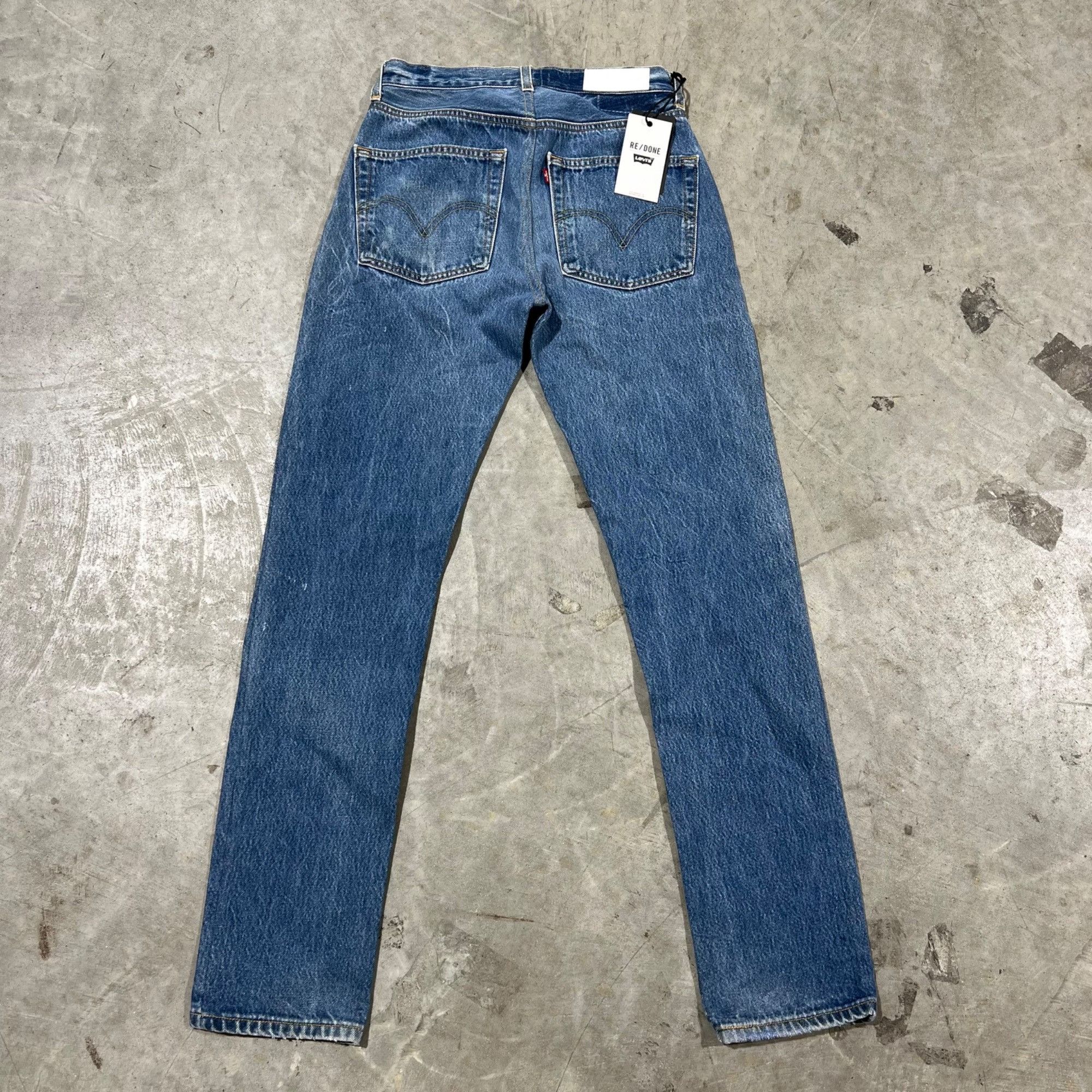 RE/DONE $499 NWT RE/DONE x LEVI'S HIGH RISE STOVE PIPE JEANS SZ 25 Size 25" / US 0 / IT 36 - 2 Thumbnail