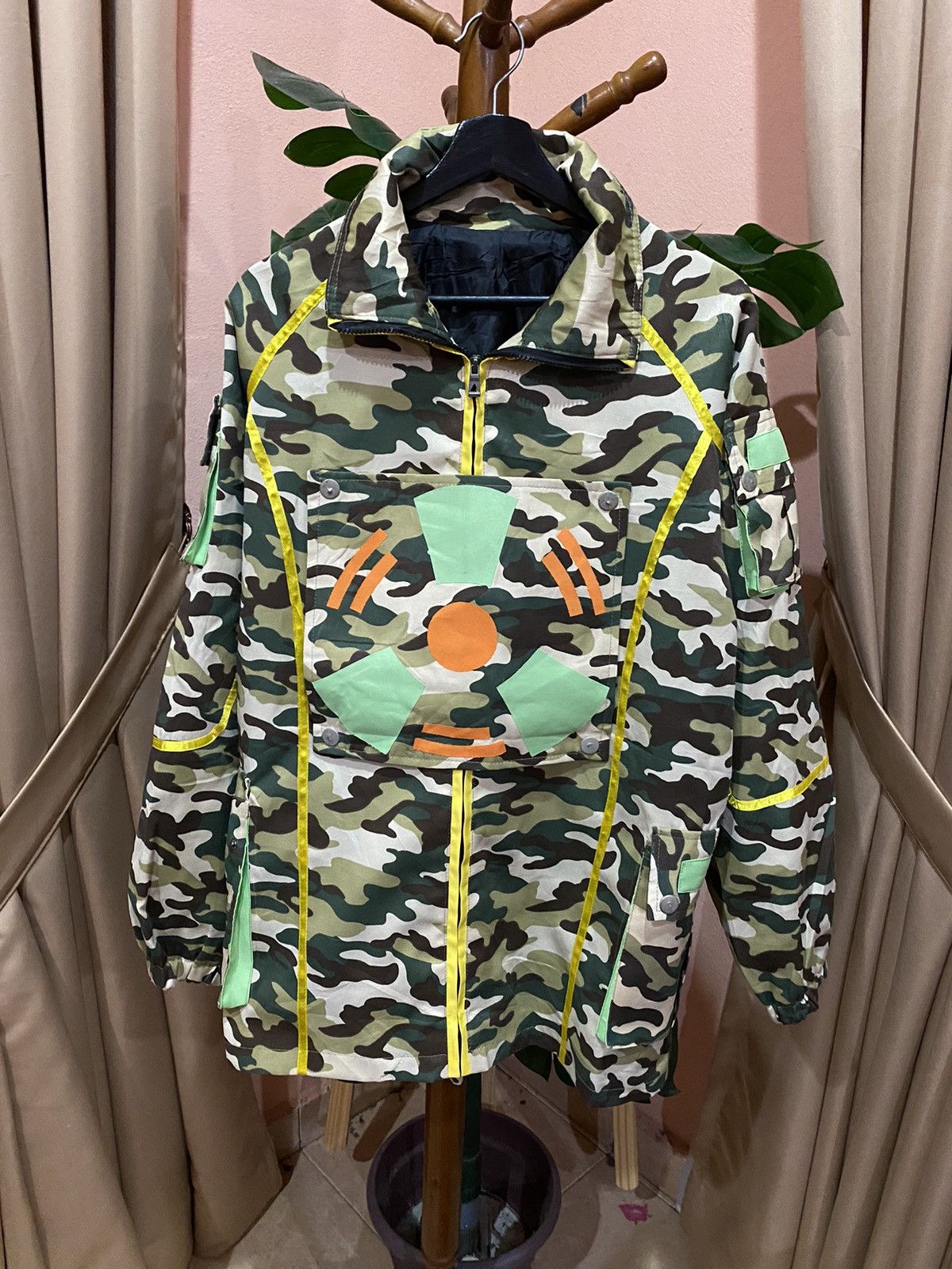 Other Camouflage Utility Jacket with Neon Accents Unique Outerwear Size US M / EU 48-50 / 2 - 1 Thumbnail
