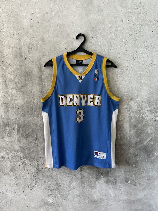 Denver Nuggets Allen Iverson Jersey 3 NBA Adidas XL Length 2 