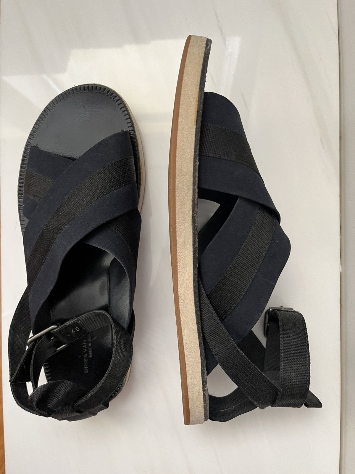 Dries Van Noten Dries Van Noten Cris Cross Webbing Sandals Size US 7 / EU 40 - 2 Thumbnail