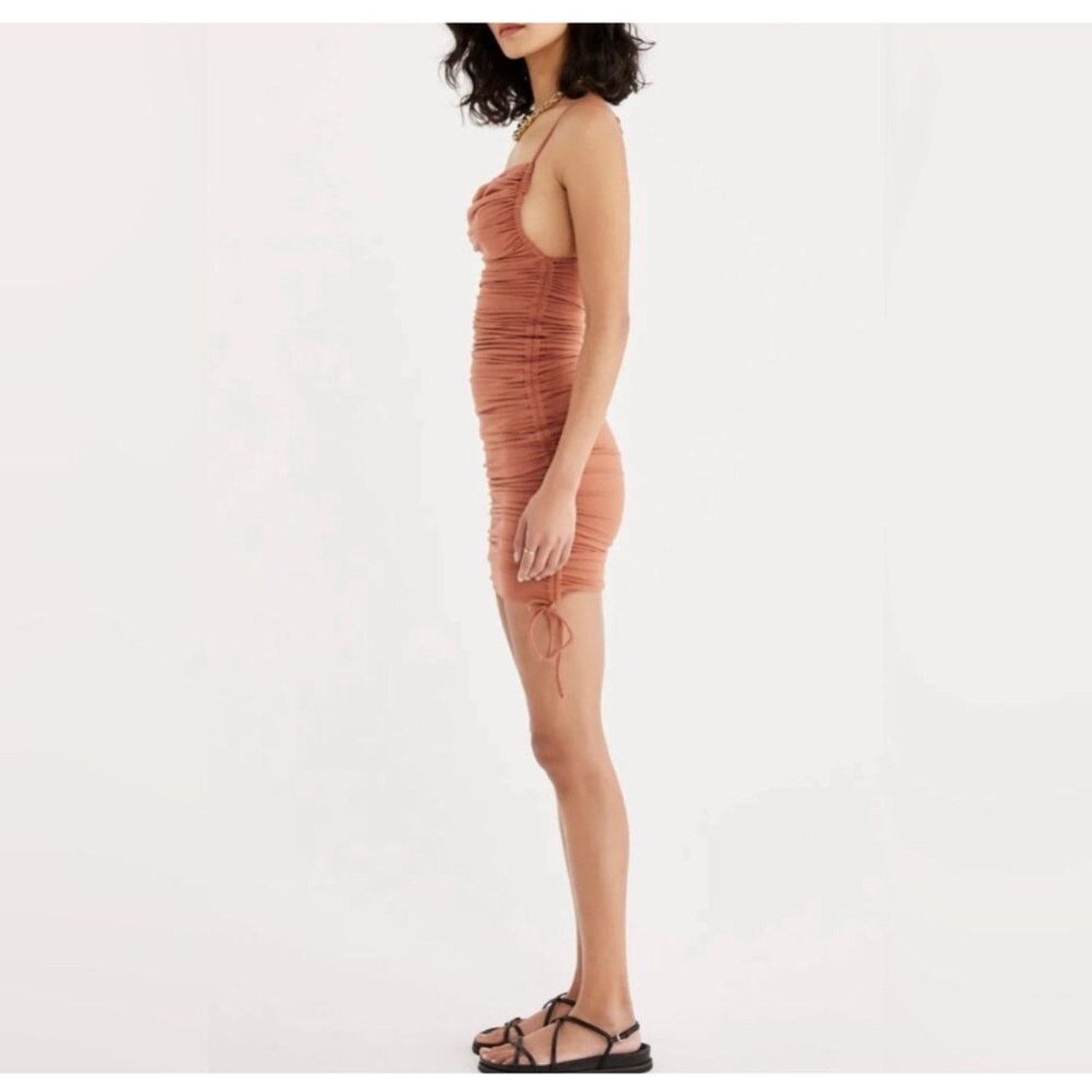 REVOLVE NWT RUMER Paige Mini Dress In Amber Size Medium Size M / US 6-8 / IT 42-44 - 2 Thumbnail