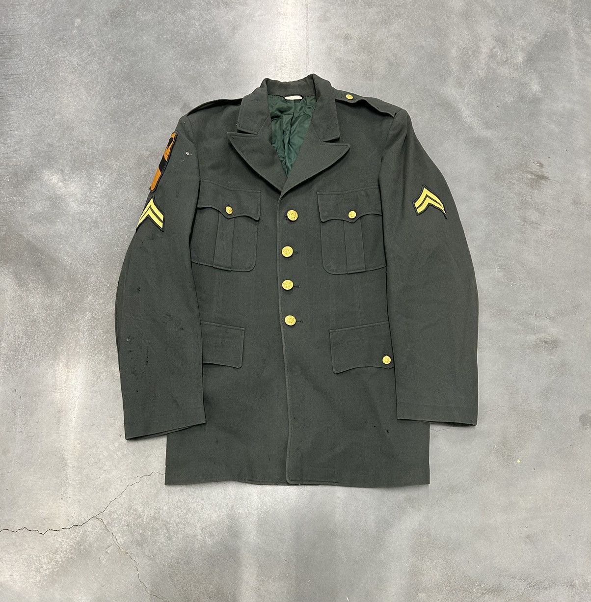Vintage Vintage Green and yellow military jacket Size US L / EU 52-54 / 3 - 1 Thumbnail