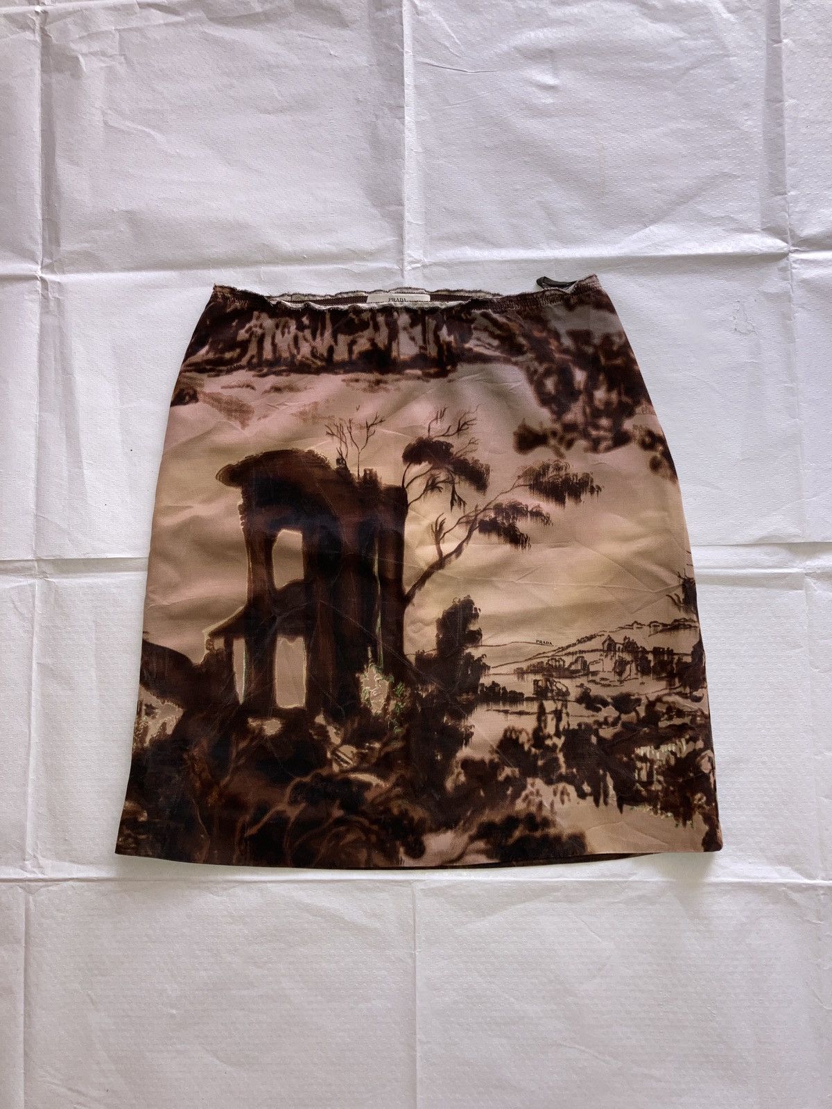 Prada Prada landscape fw04 runway collection mini skirt Vintage Size 26" / US 2 / IT 38 - 1 Thumbnail