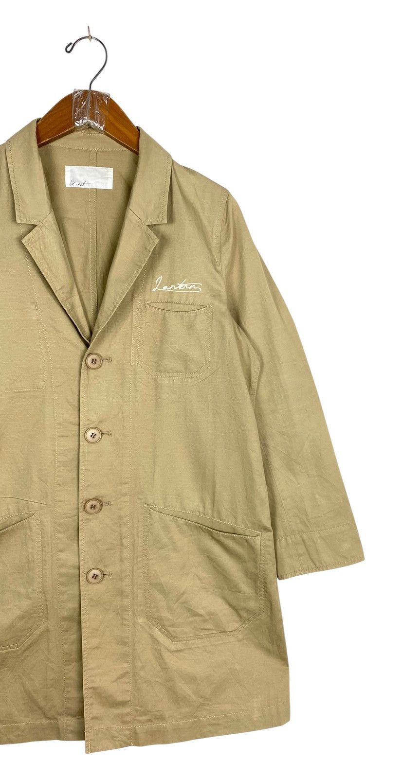 Ne-Net Rare‼️ Ne-net Beige Linen Trench Coat Size S / US 4 / IT 40 - 3 Thumbnail