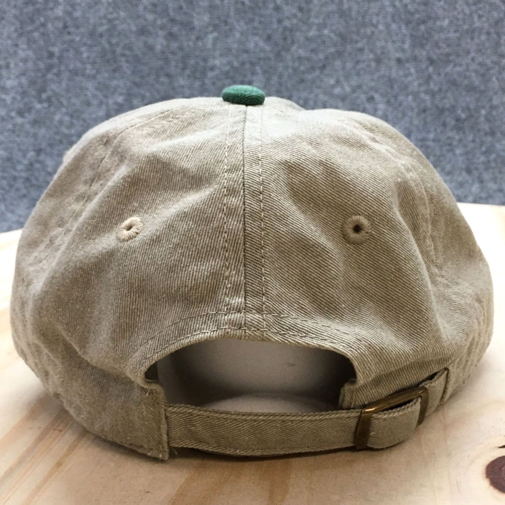 Logo 7 Canada Baseball Cap Mens Green OS Adjustable Curved Brim Embroidered Logo Brown Canvas Cotton Hat Size ONE SIZE - 7 Thumbnail