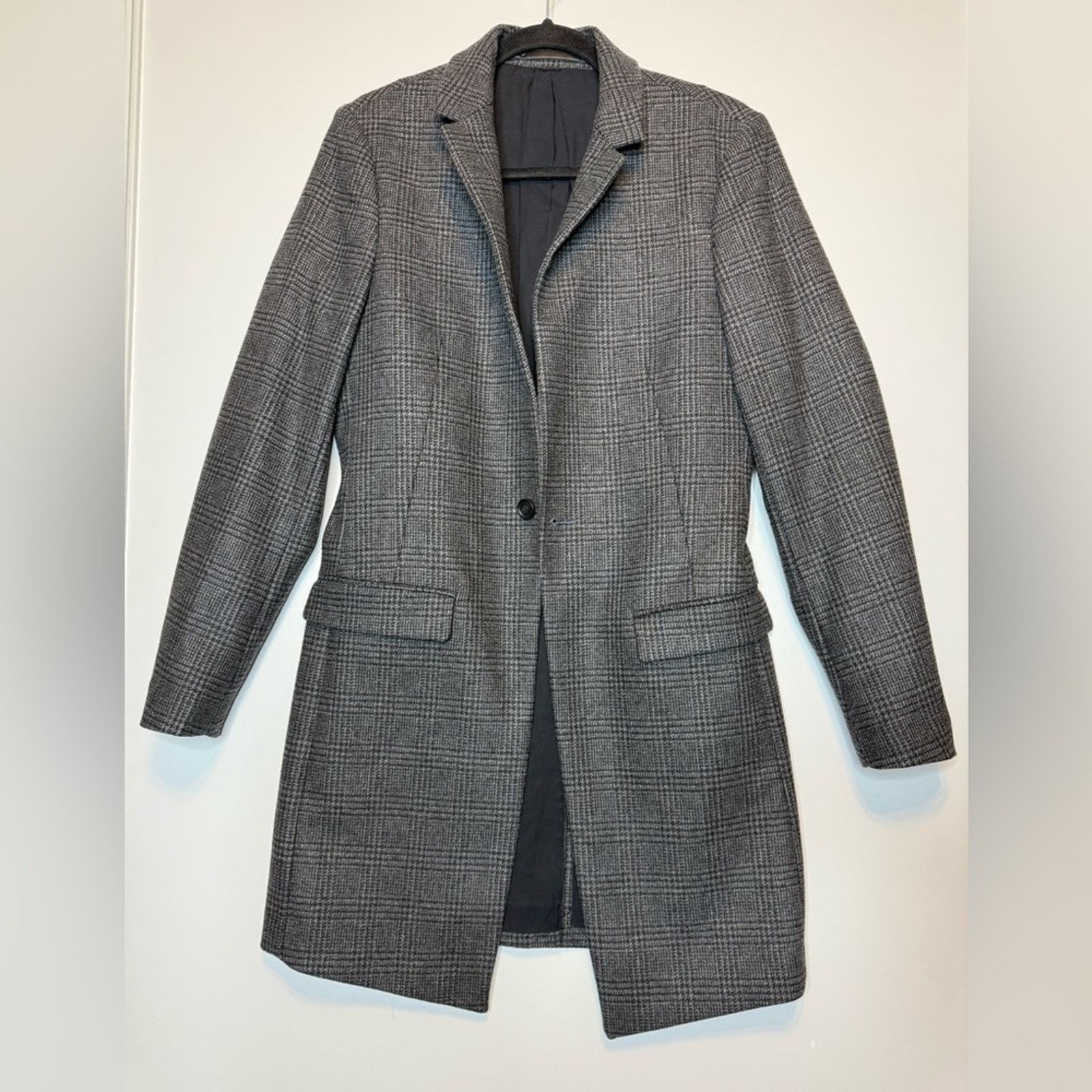 Allsaints ALLSAINTS Dark l Plaid Spyro Coat Charcoal Gray- Thirty Four Size US XS / EU 42 / 0 - 4 Thumbnail