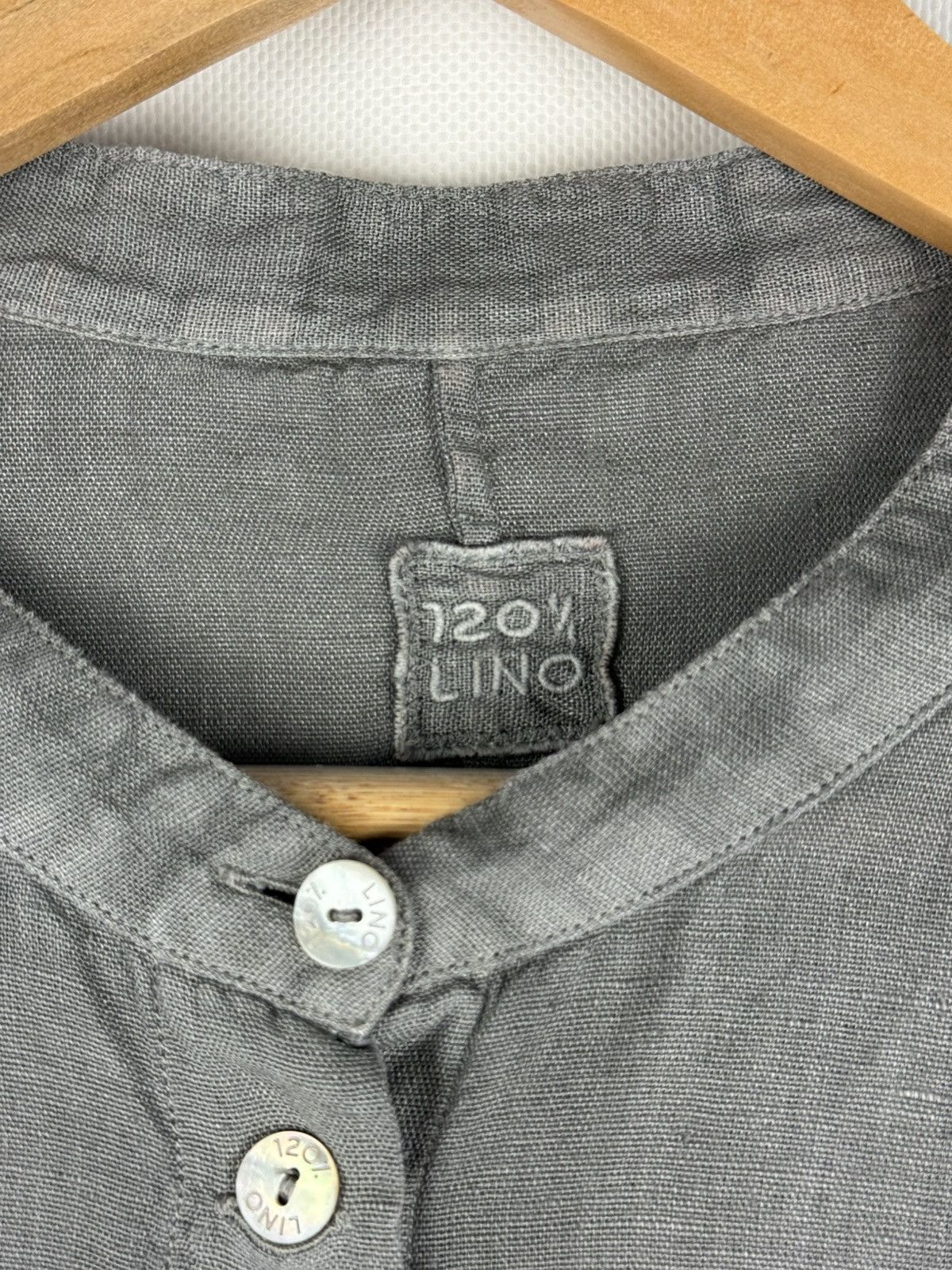 120% Lino 120% Lino Long Sleeve Linen Button Up Lagenlook Shirt Dress Size XL / US 12-14 / IT 48-50 - 9 Thumbnail