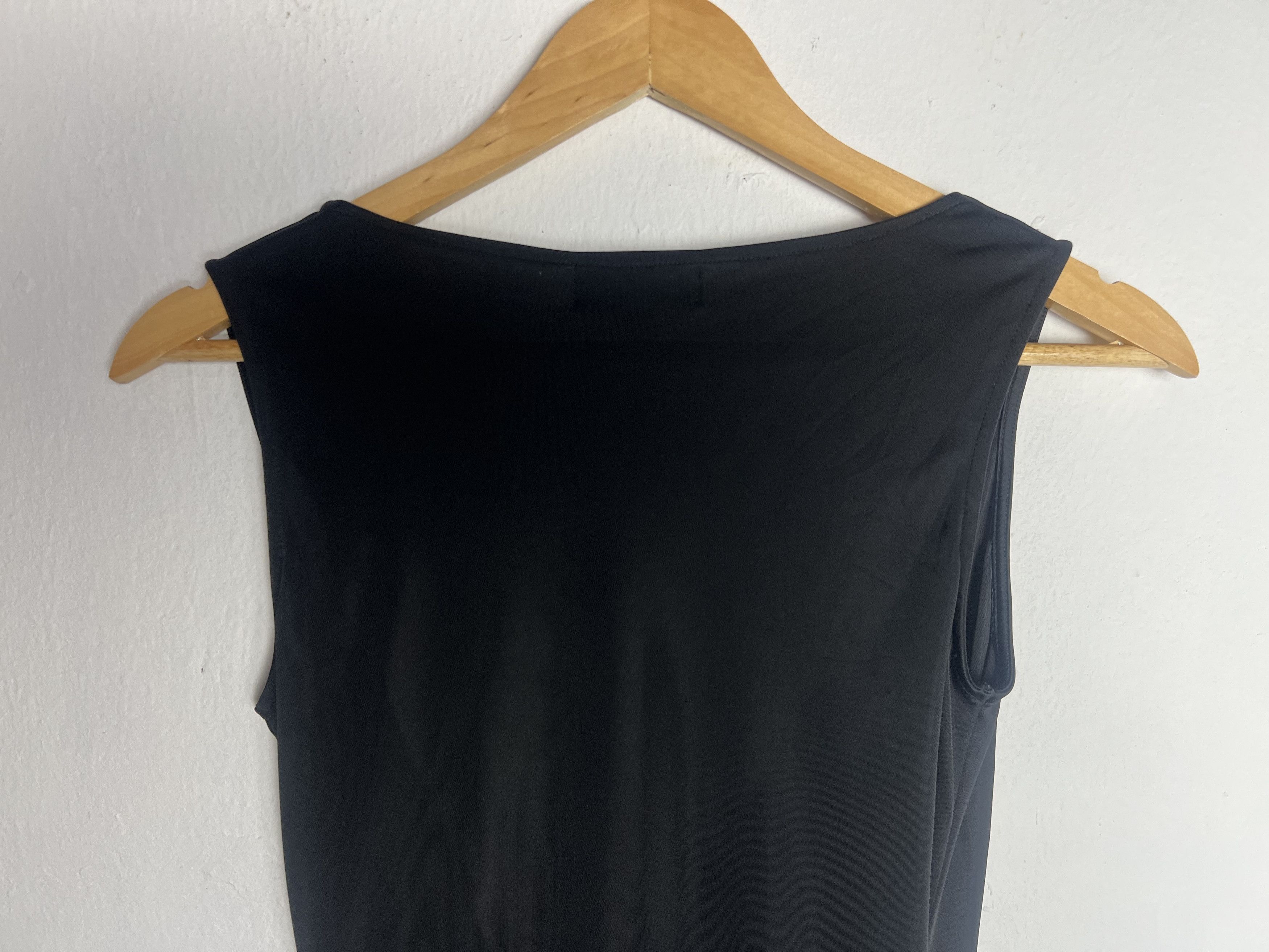 Michel Klein Michel Klein Black Sleeveless Top with Ruched Drape Size XS / US 0-2 / IT 36-38 - 6 Thumbnail