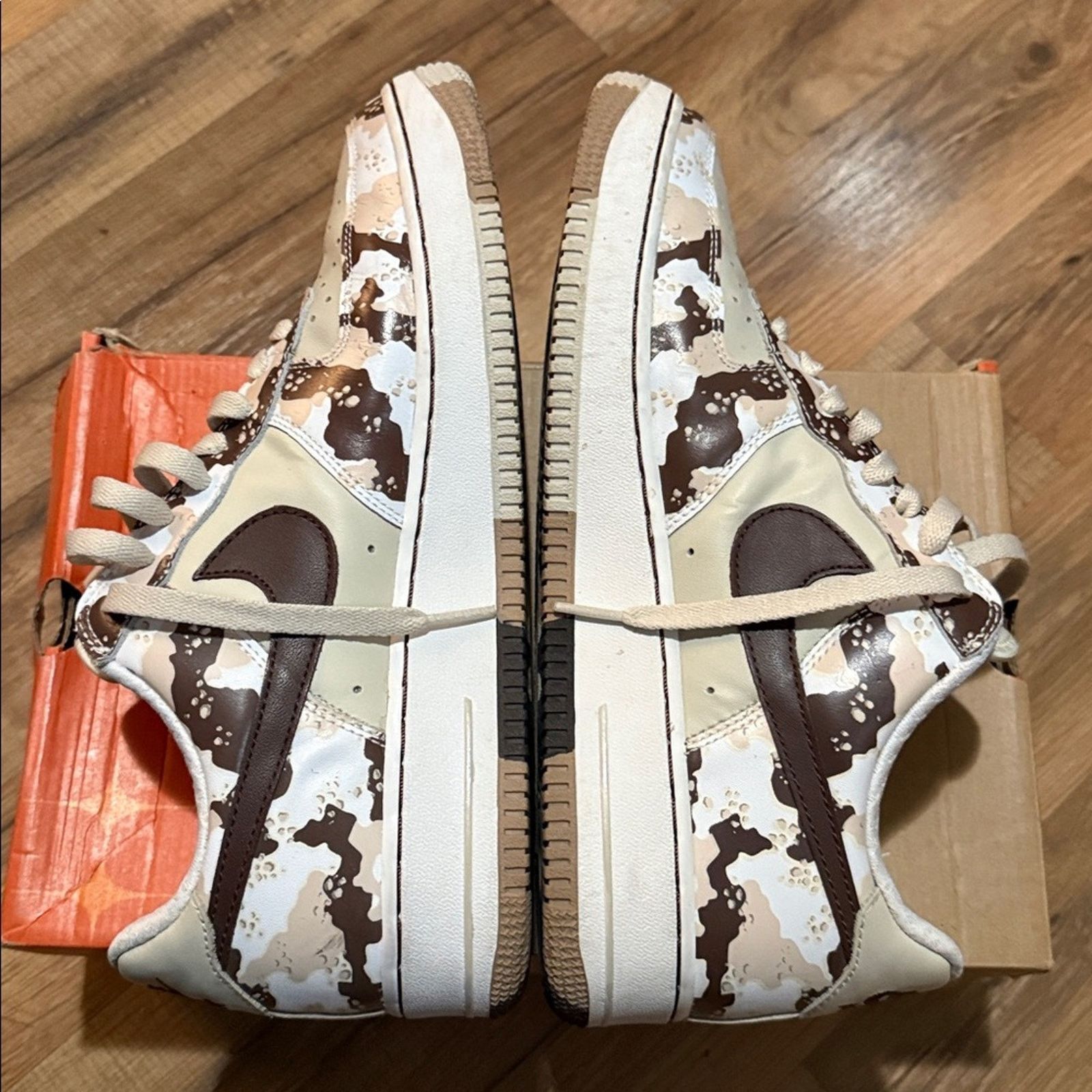 Nike 2006 Nike Air Force 1 Camo 'Birch Light Chocolate-Bone-White Size US 9.5 / EU 42-43 - 4 Thumbnail