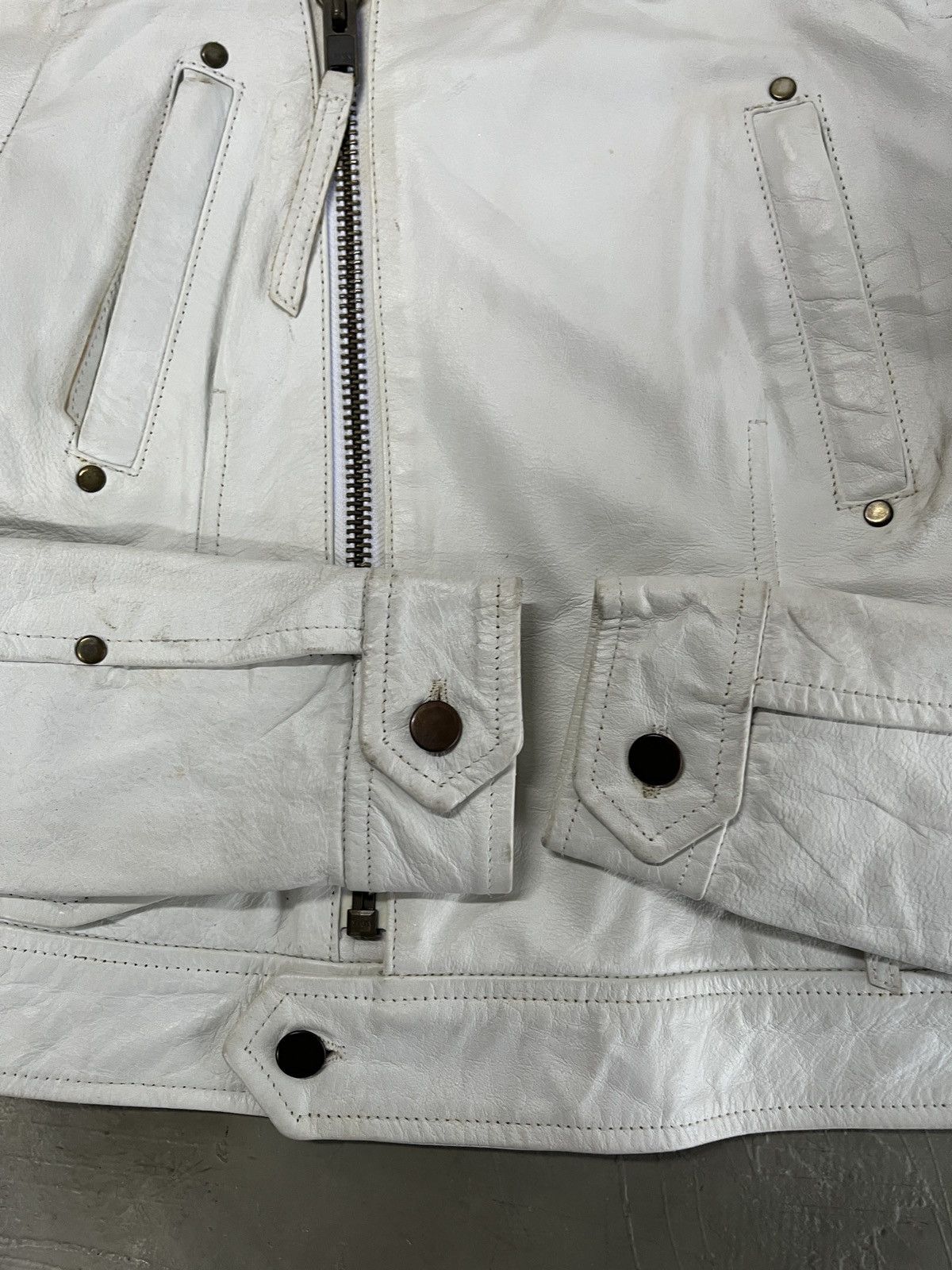 Diesel Y2K Shake-Shake Genuine Leather Double Collar Riding Jacket Size US S / EU 44-46 / 1 - 6 Thumbnail