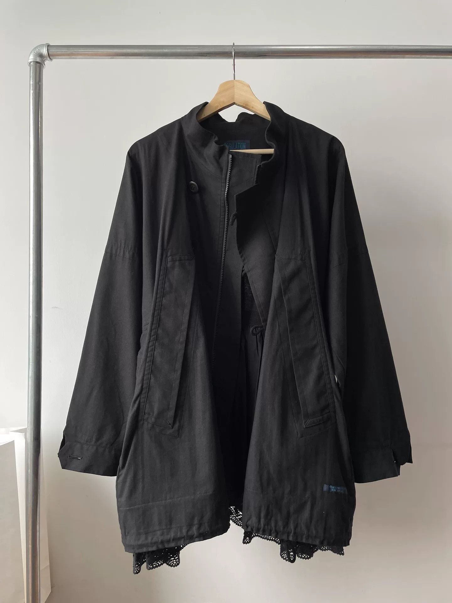 Yohji Yamamoto Yohji Yamamoto Cotton-Linen Black Coat Size US L / EU 52-54 / 3 - 1 Thumbnail