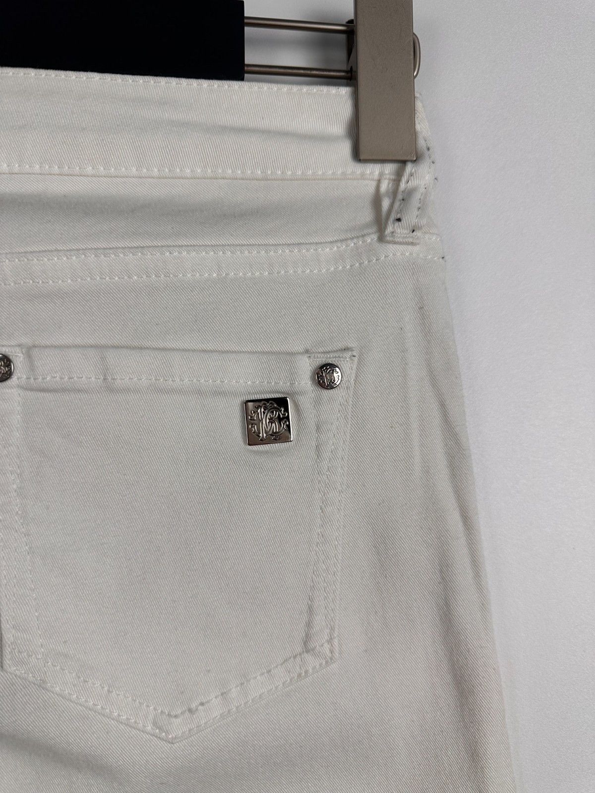 Roberto Cavalli Roberto Cavalli Cotton Blend White Stretching Skinny Jeans Size 28" / US 6 / IT 42 - 8 Thumbnail